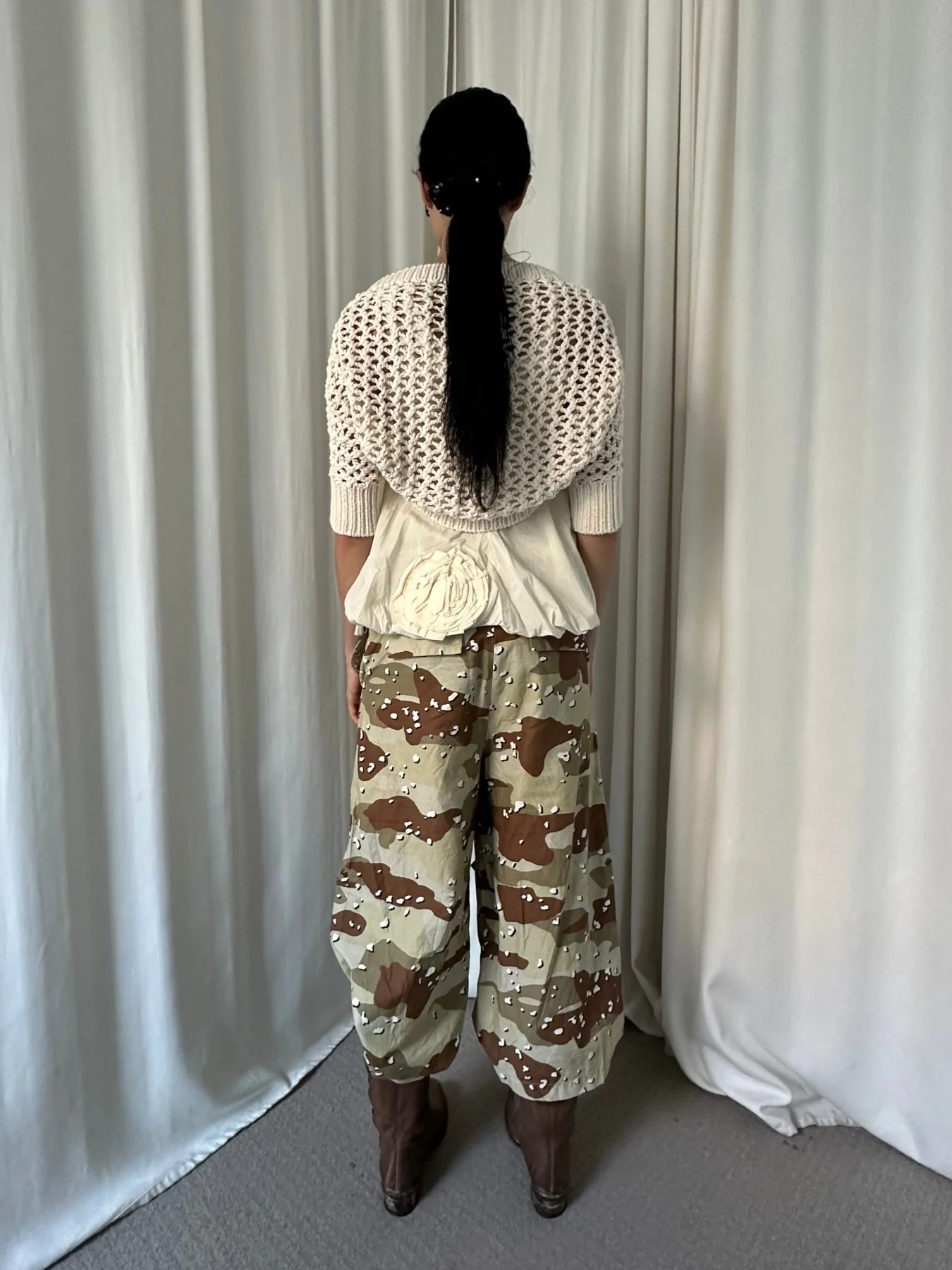 MM6 Camo Cropped Pants - Image 7