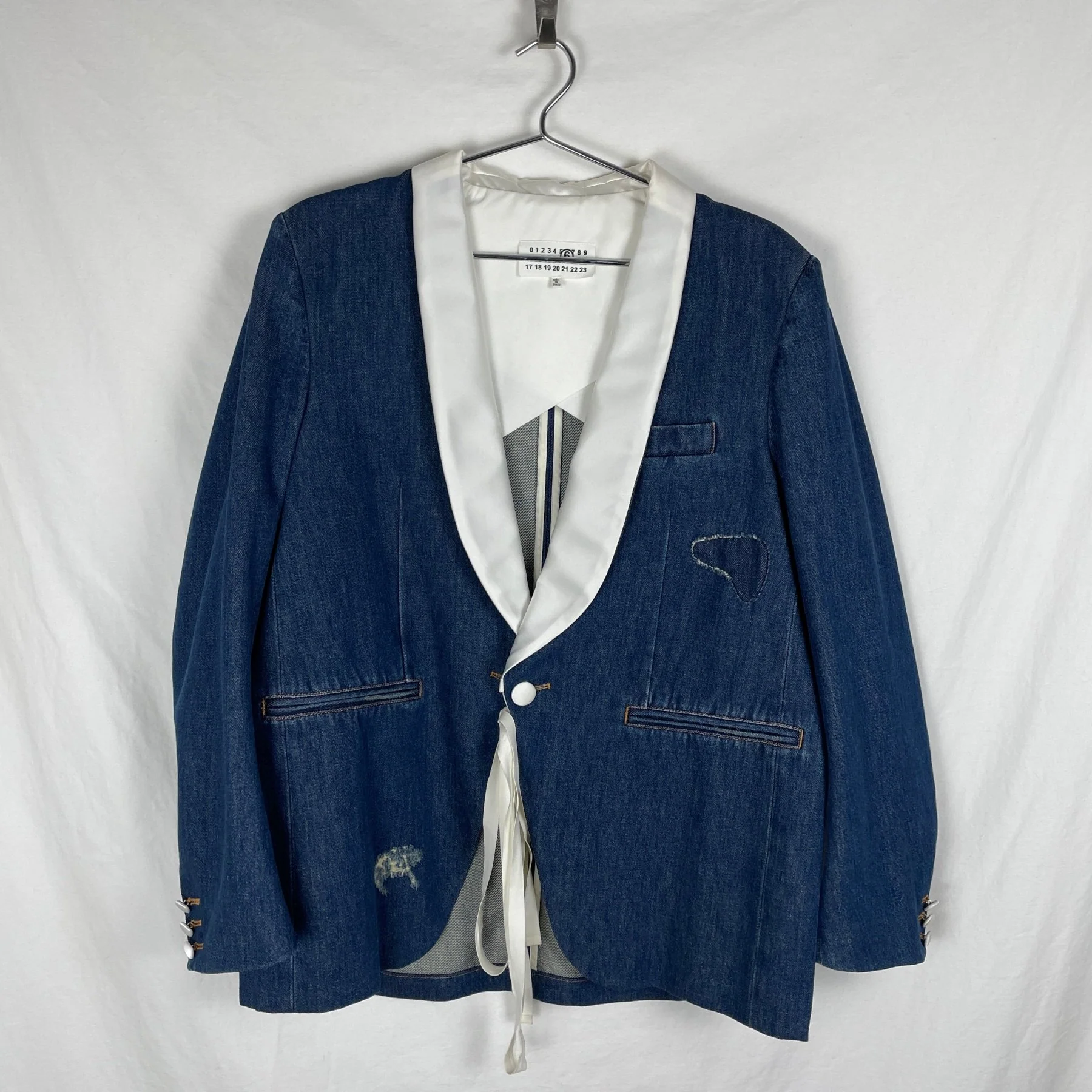 SS20 Maison Margiela MM6 Shawl Lapel Docking Blazer