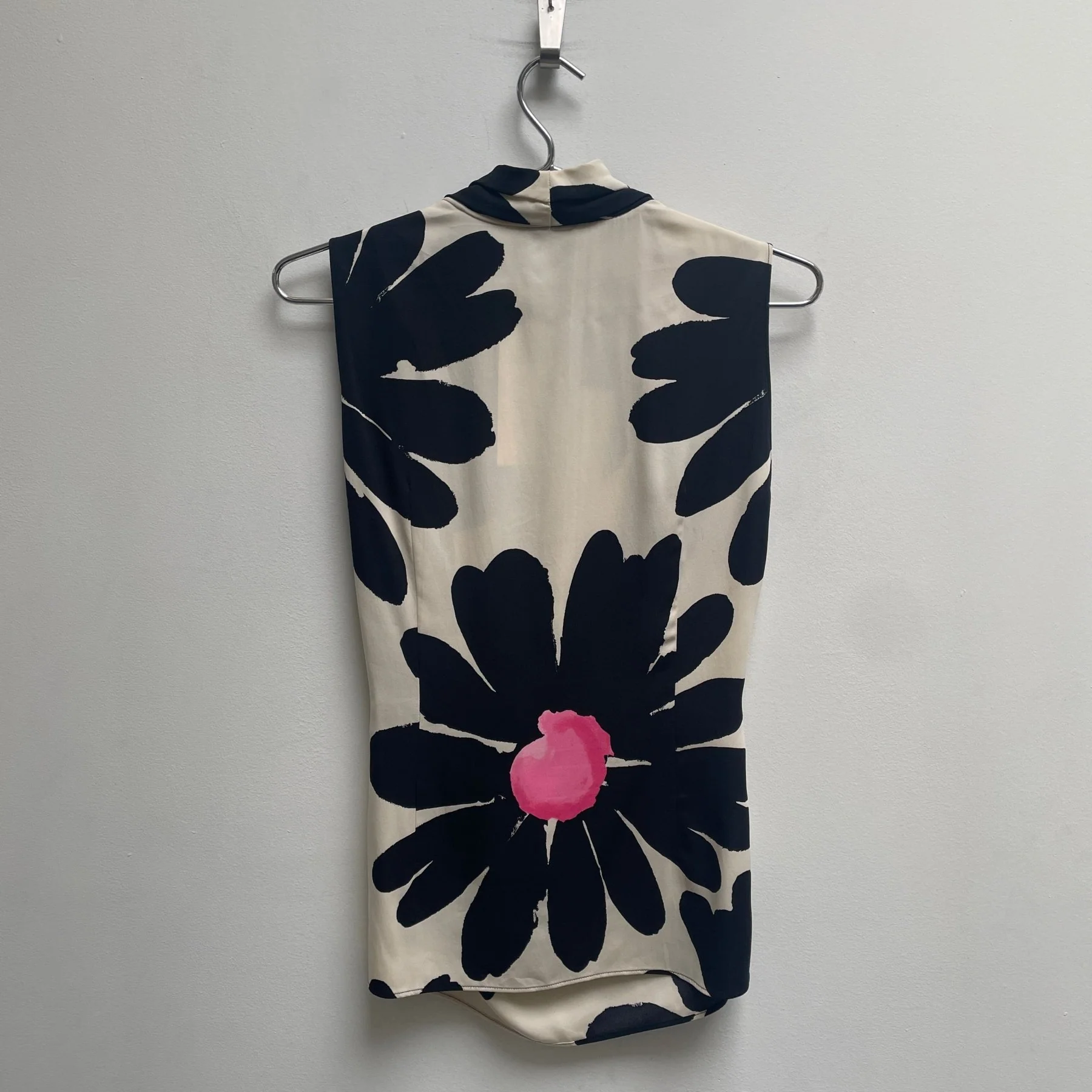 Moschino Floral Plunge Draped Neck Top - Image 2