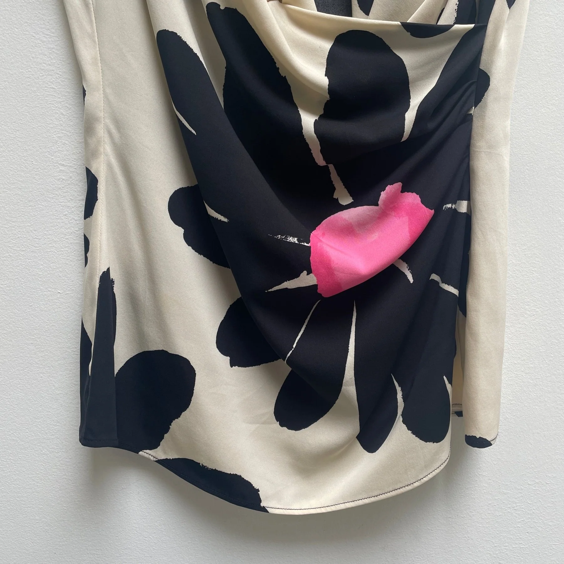 Moschino Floral Plunge Draped Neck Top - Image 7