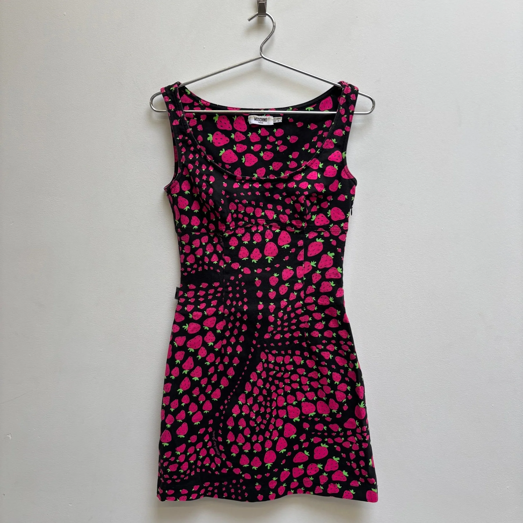 Moschino Strawberry Print Tank Summer Dress