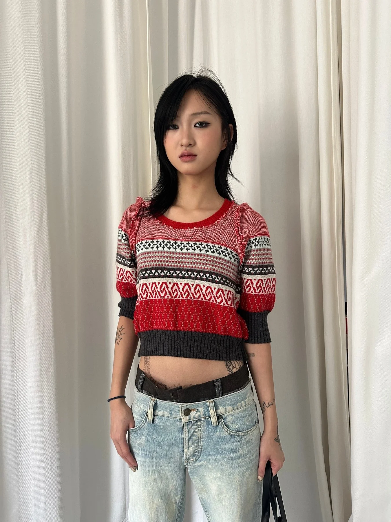 Nozomi Ishiguro Cropped Sweater - Image 2