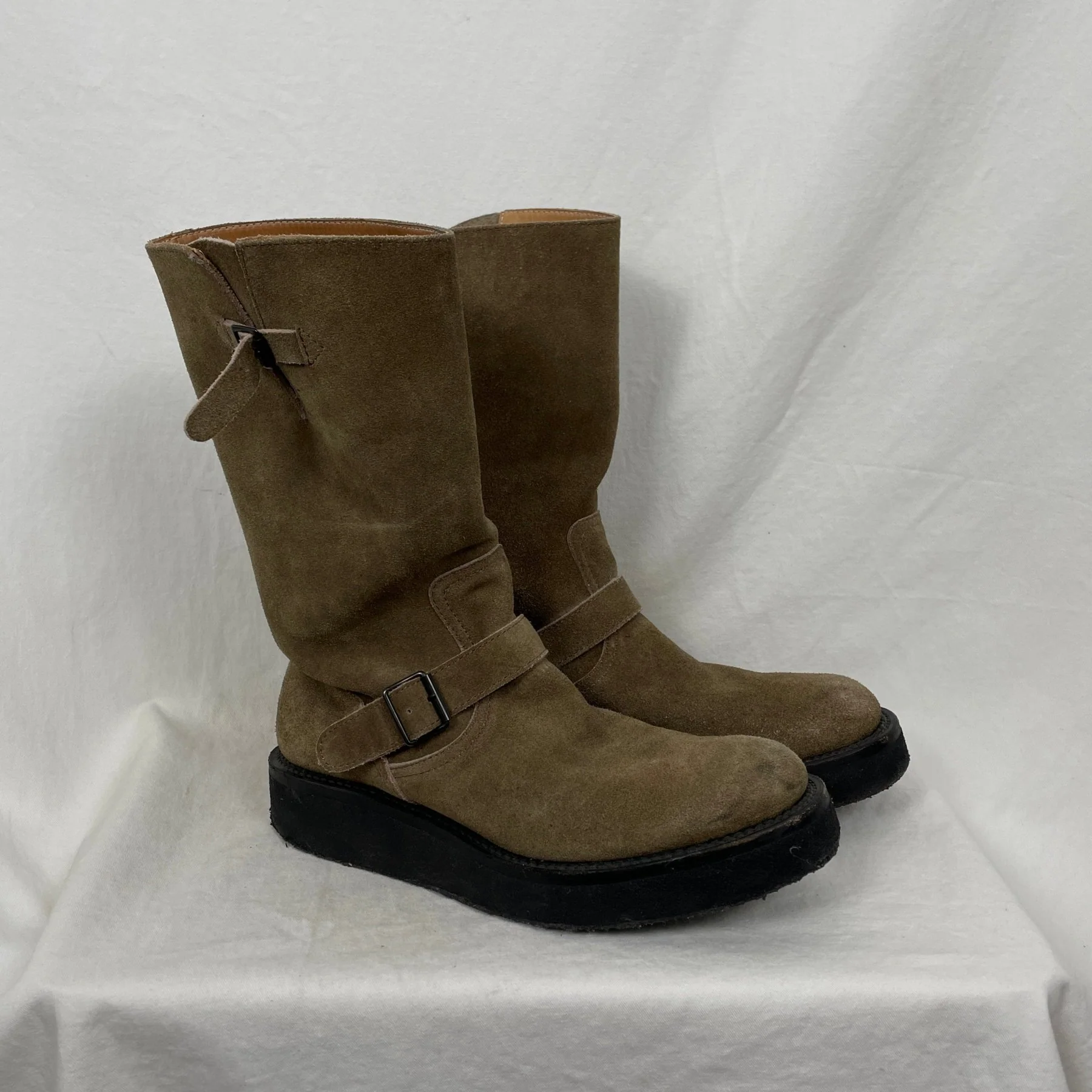 Number (N)ine Suede Leather Engineer Boots