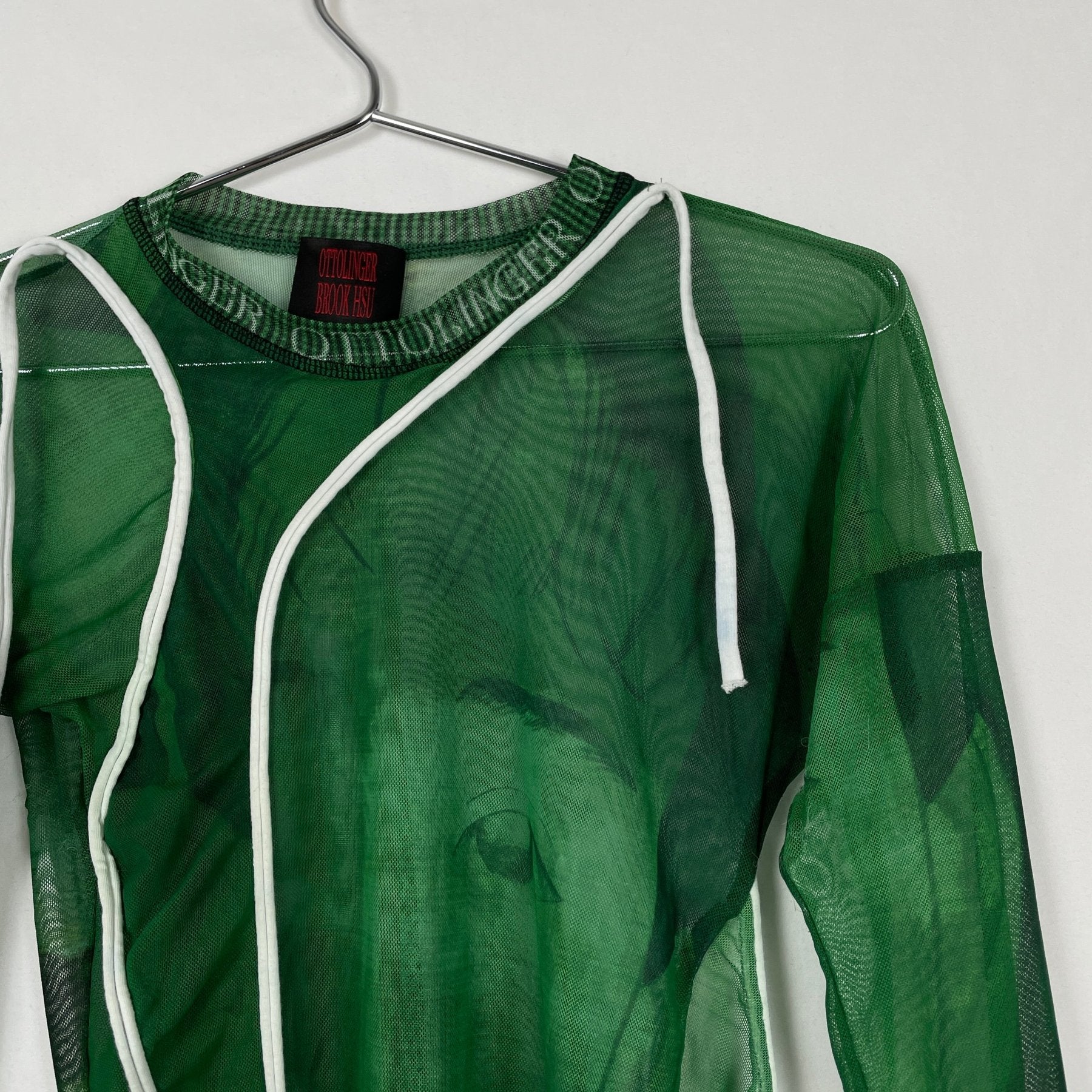 Ottolinger Mesh Tie Top Green - Image 4