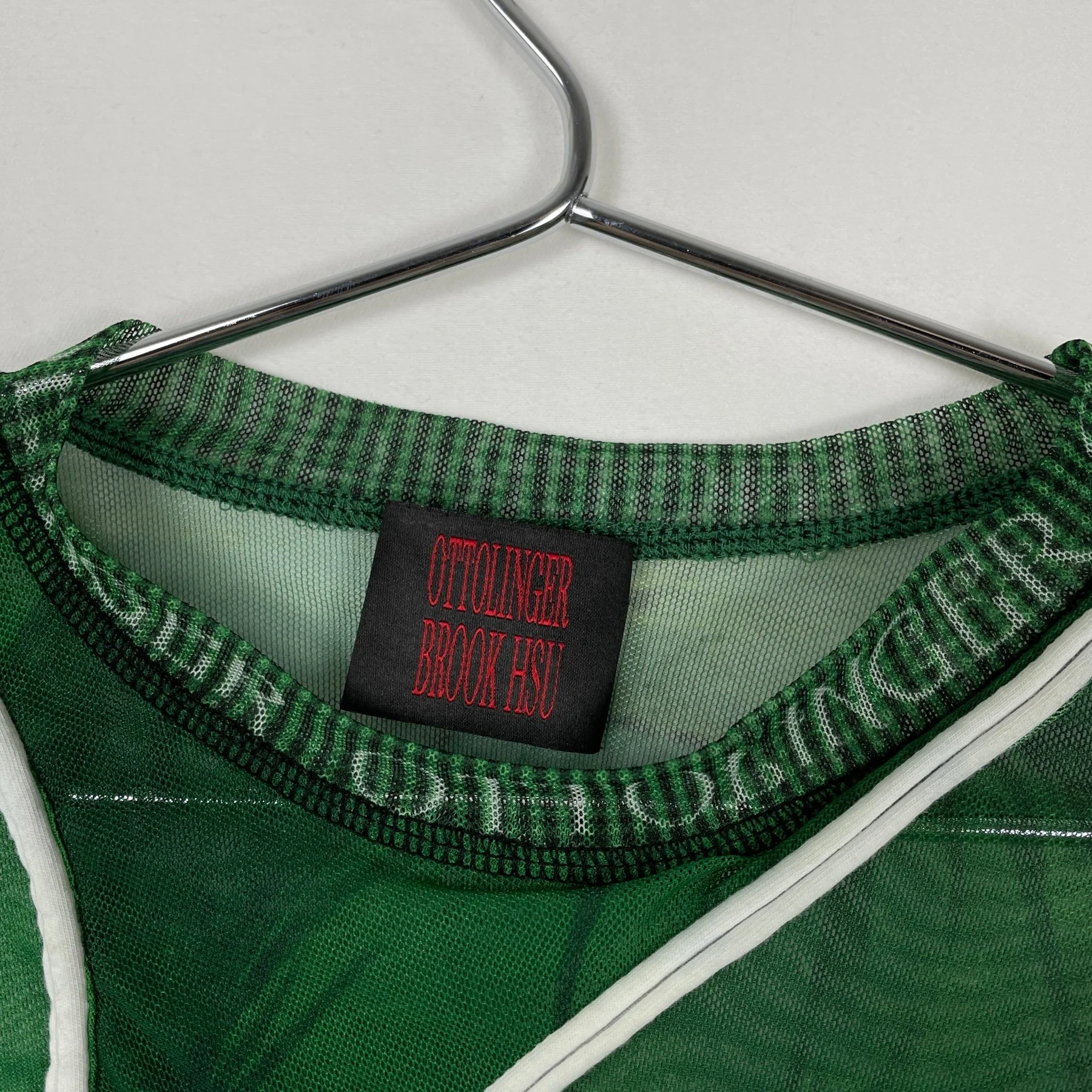 Ottolinger Mesh Tie Top Green - Image 5