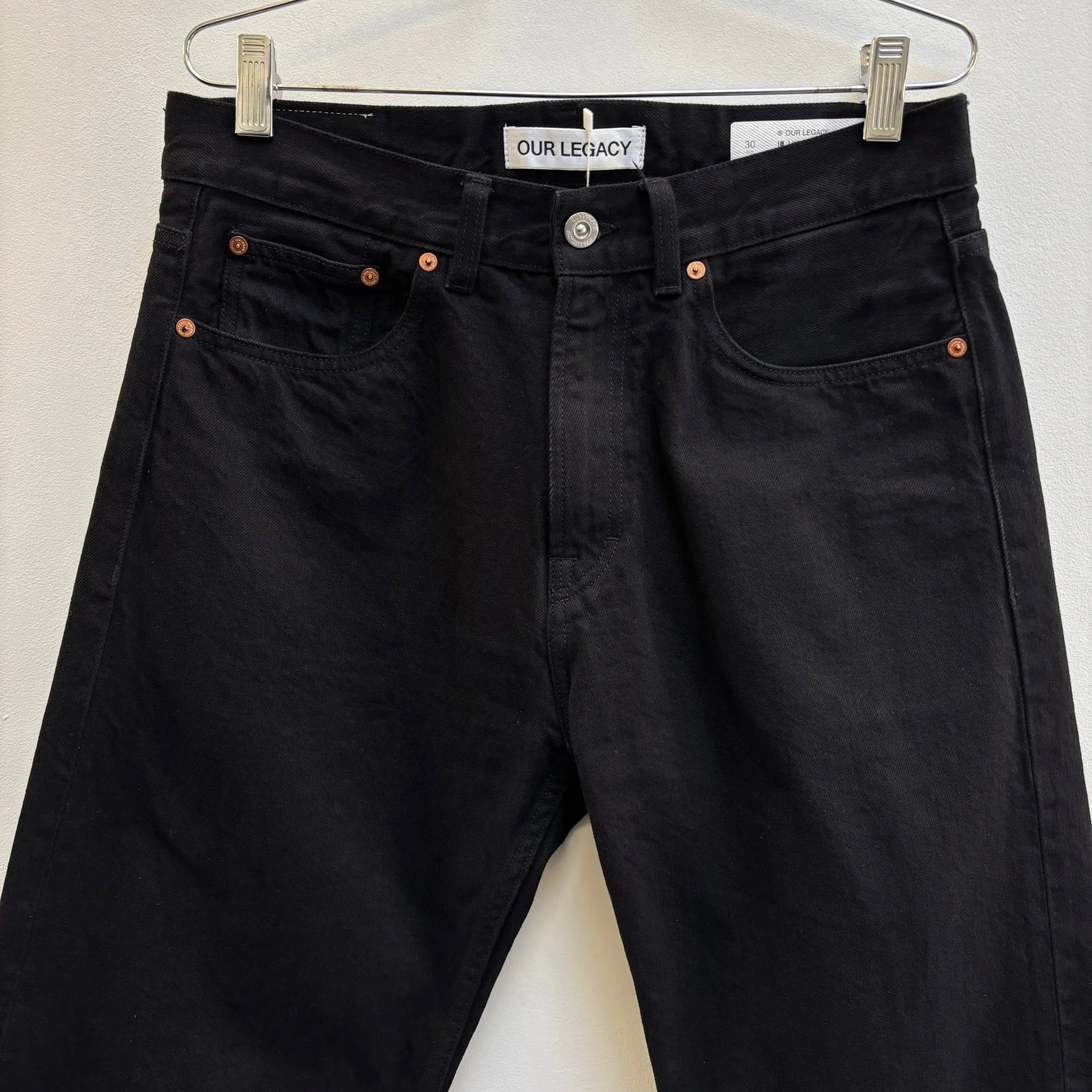 Our Legacy Third Cut Black Selvedge Denim Jeans - Image 3
