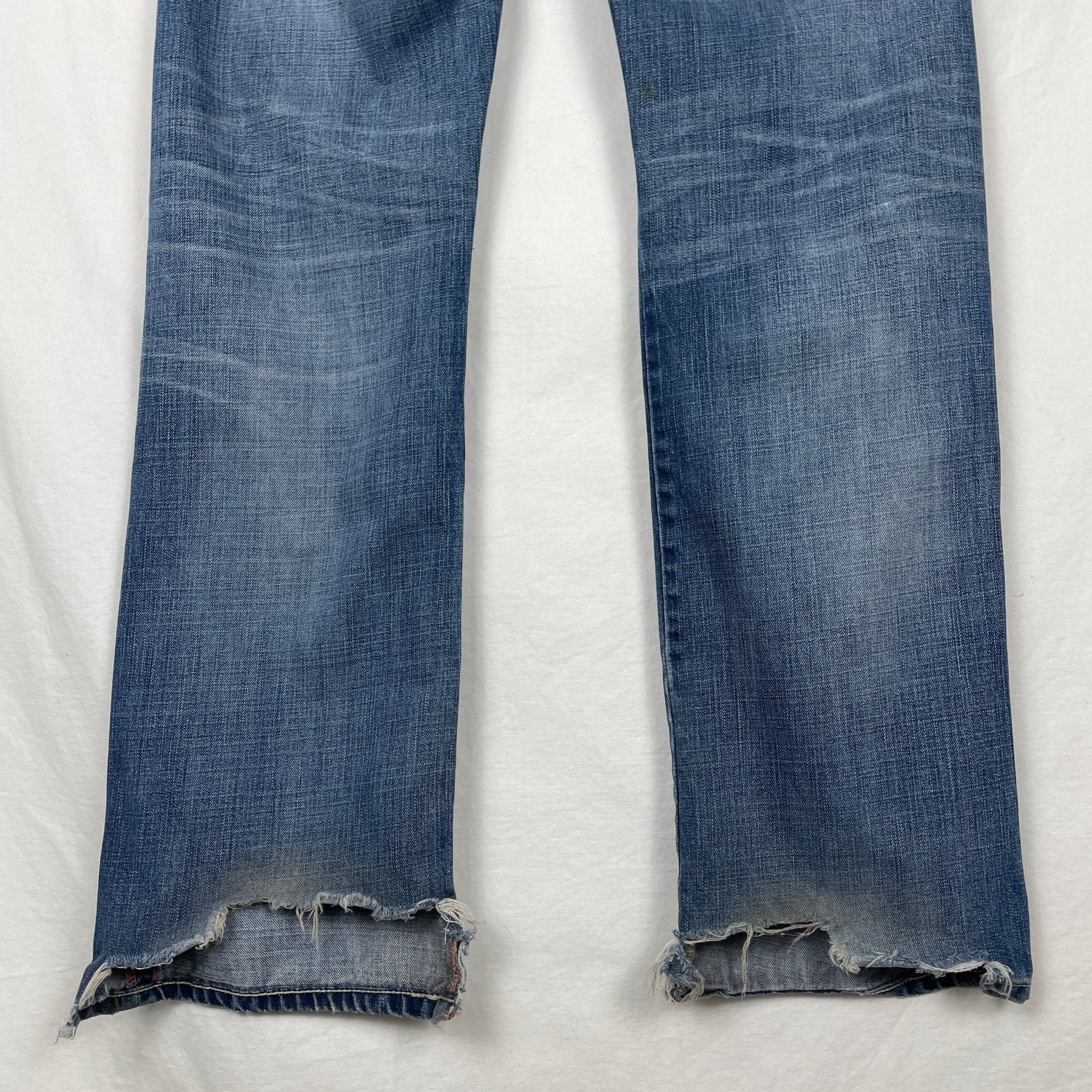 90s Parasuco Ripped Light Wash Straight Leg Jeans - Image 5