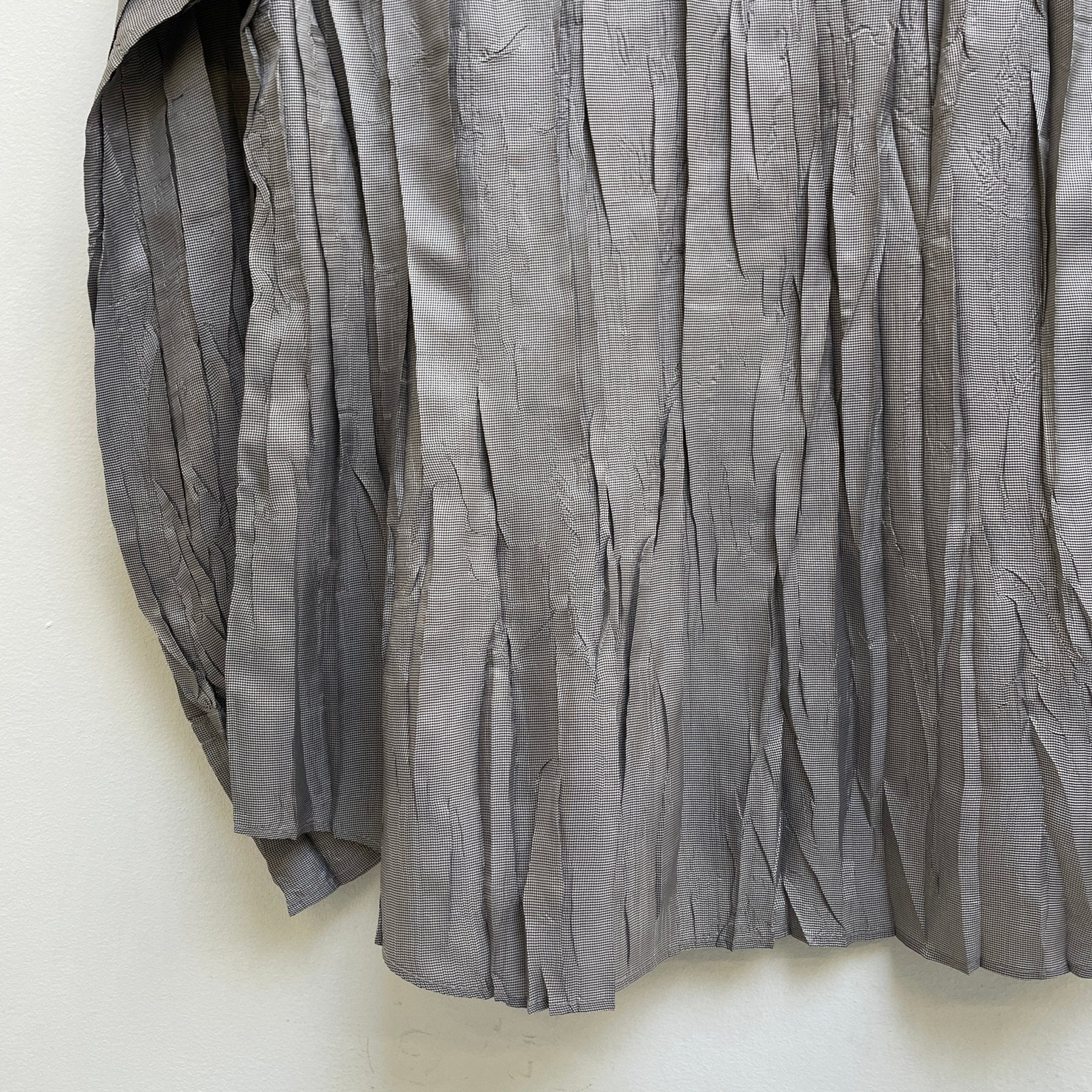 Pleats Please by Issey Miyake Silver Gilled Button Up - Image 8