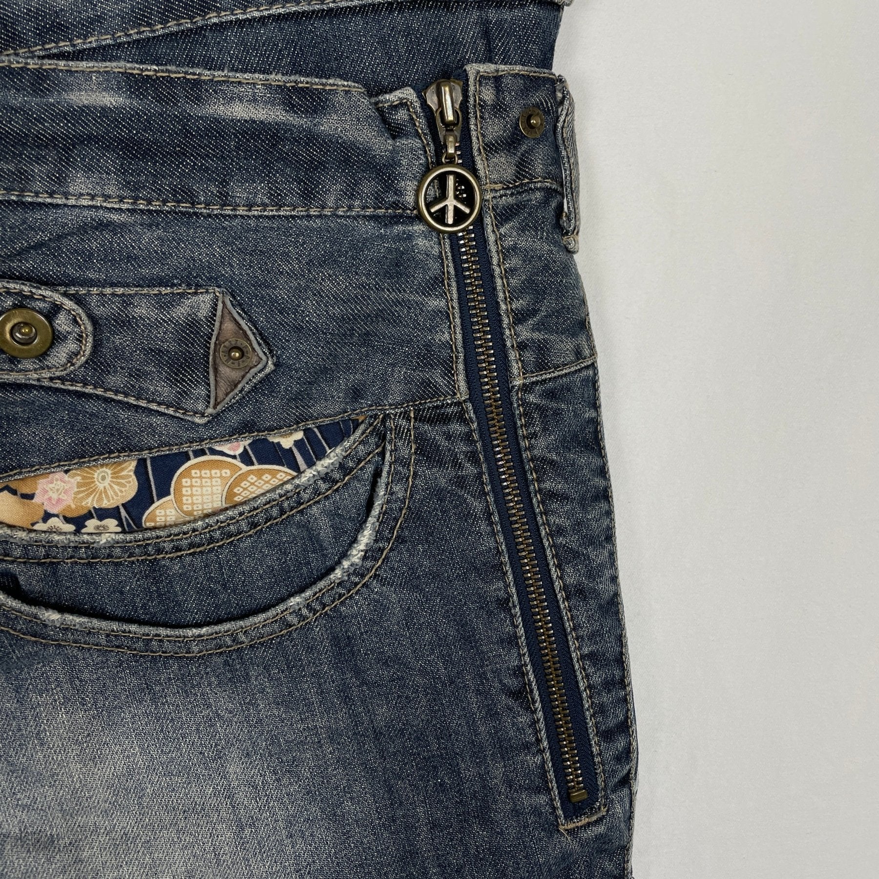 PPFM Double Waisted Biker Jeans - Image 10