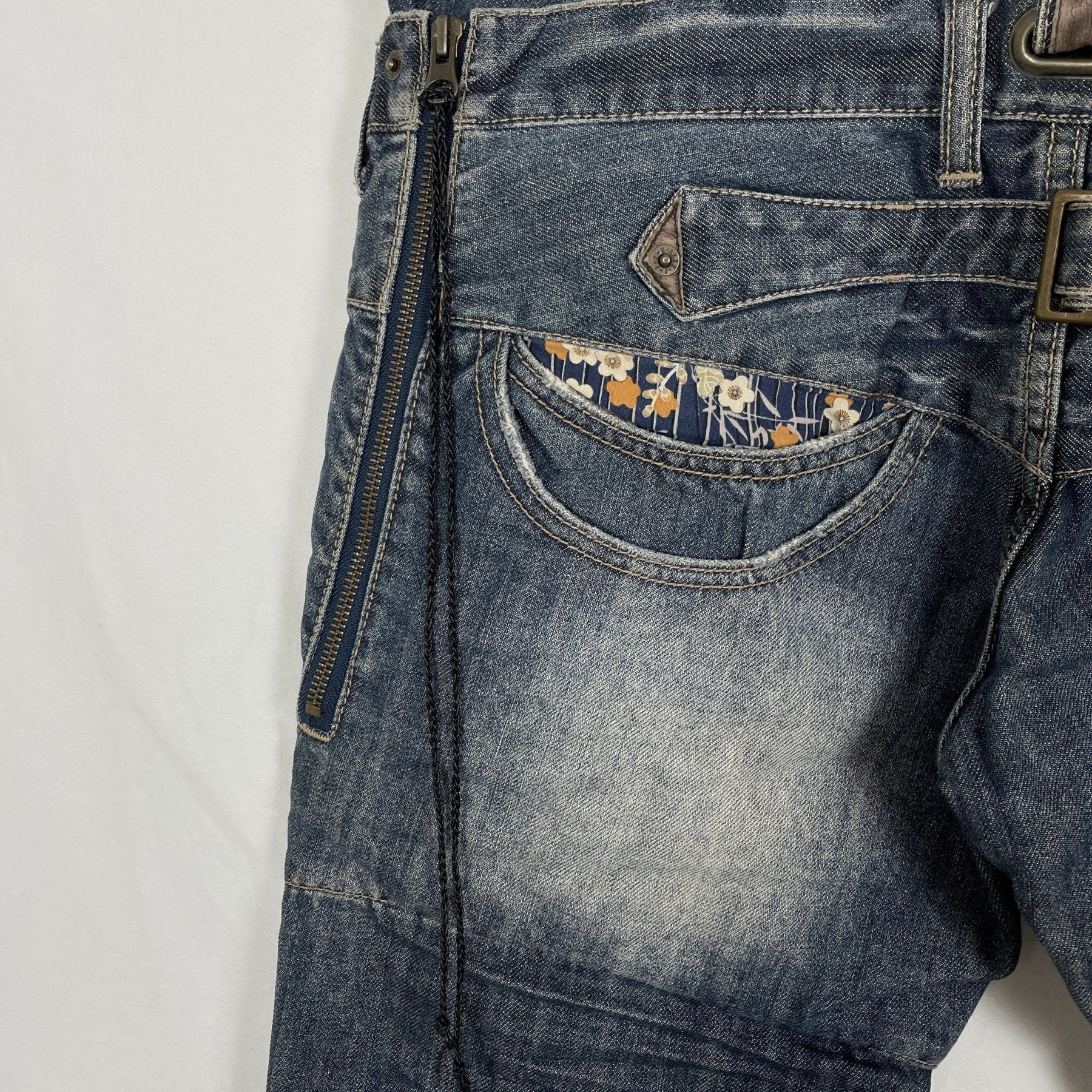 PPFM Double Waisted Biker Jeans - Image 12