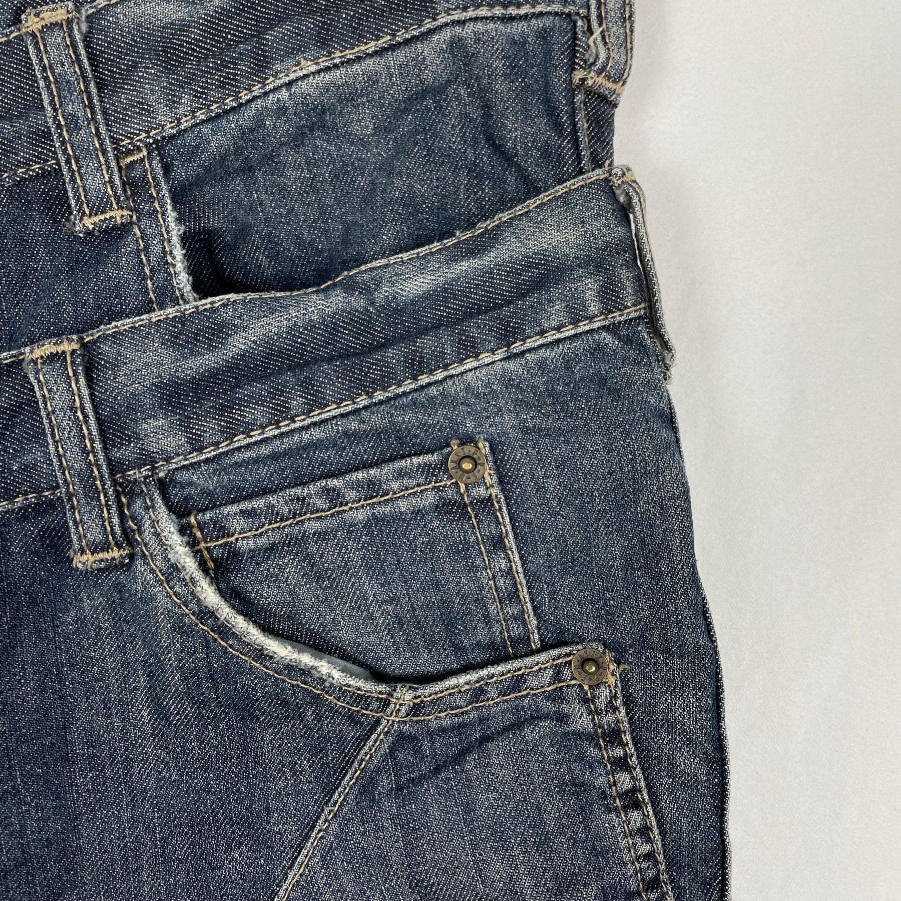 PPFM Double Waisted Biker Jeans - Image 5