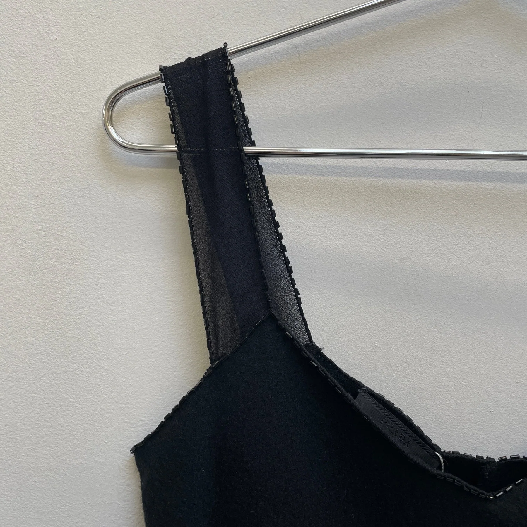 Prada Beaded Neckline Wool Camisole Top - Image 4