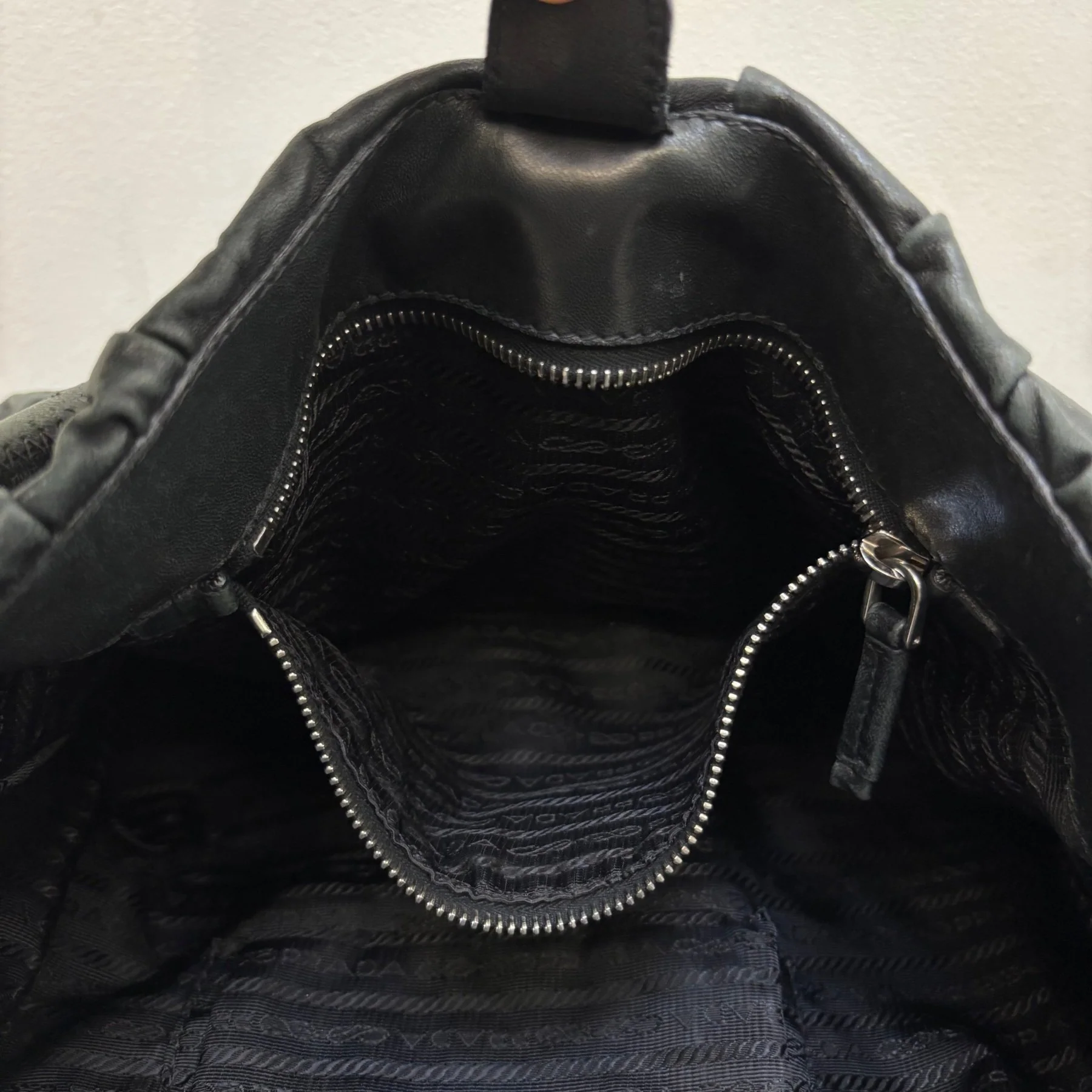 Prada Gaufre Leather Shoulder Hobo Bag - Image 15