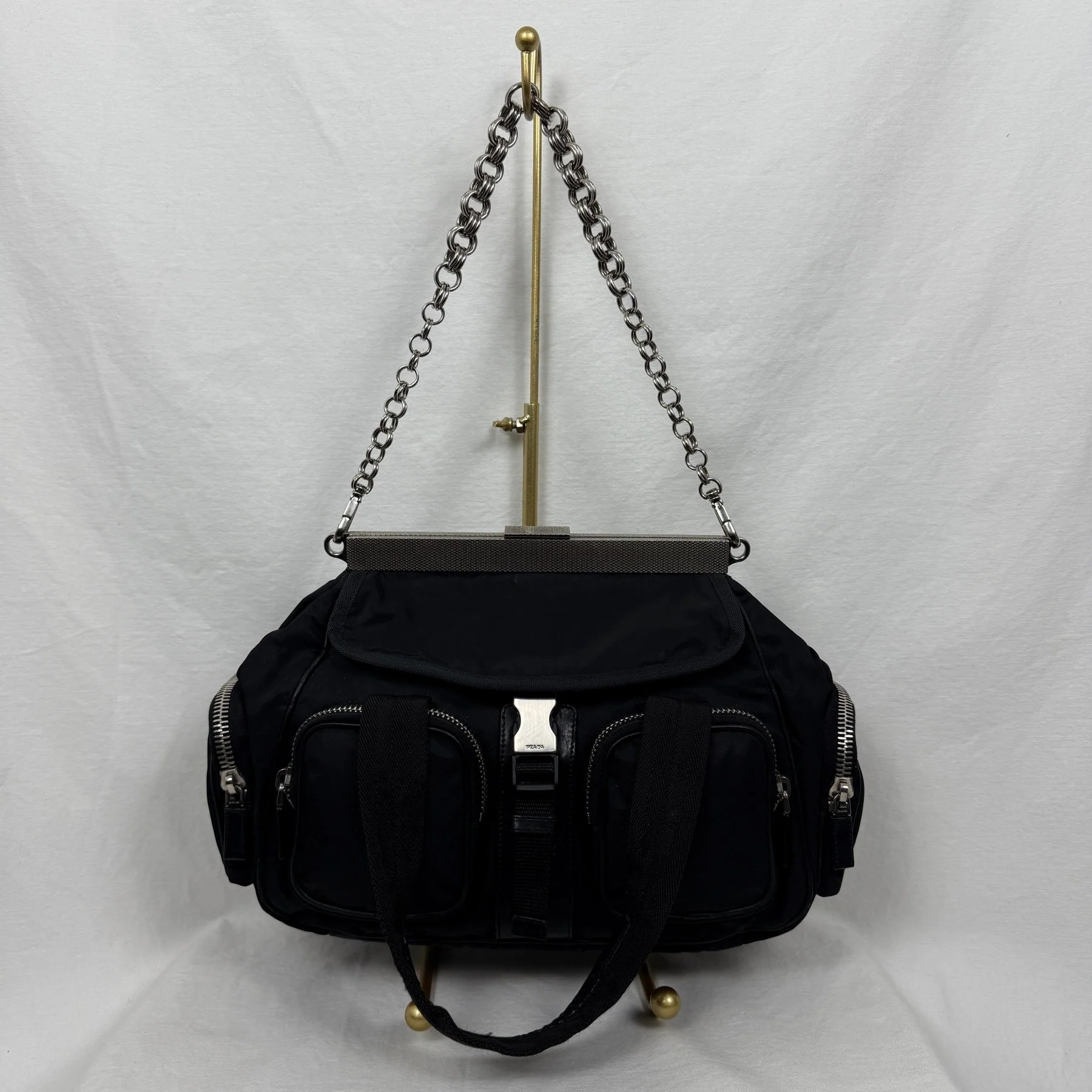 FW04 Prada Cargo Tessuto Bag