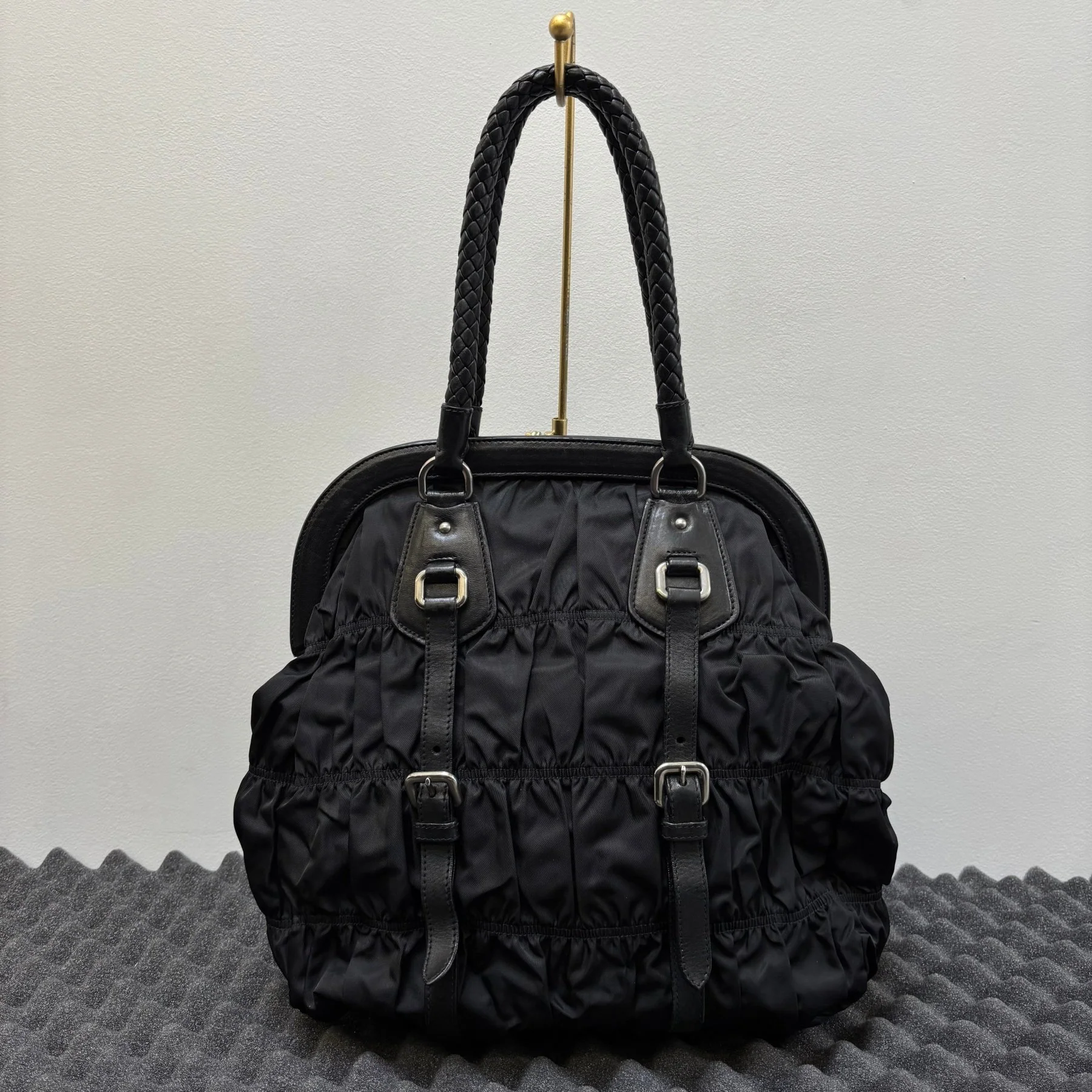 FW06 Prada Nylon Gaufre Hobo Bag - Image 2