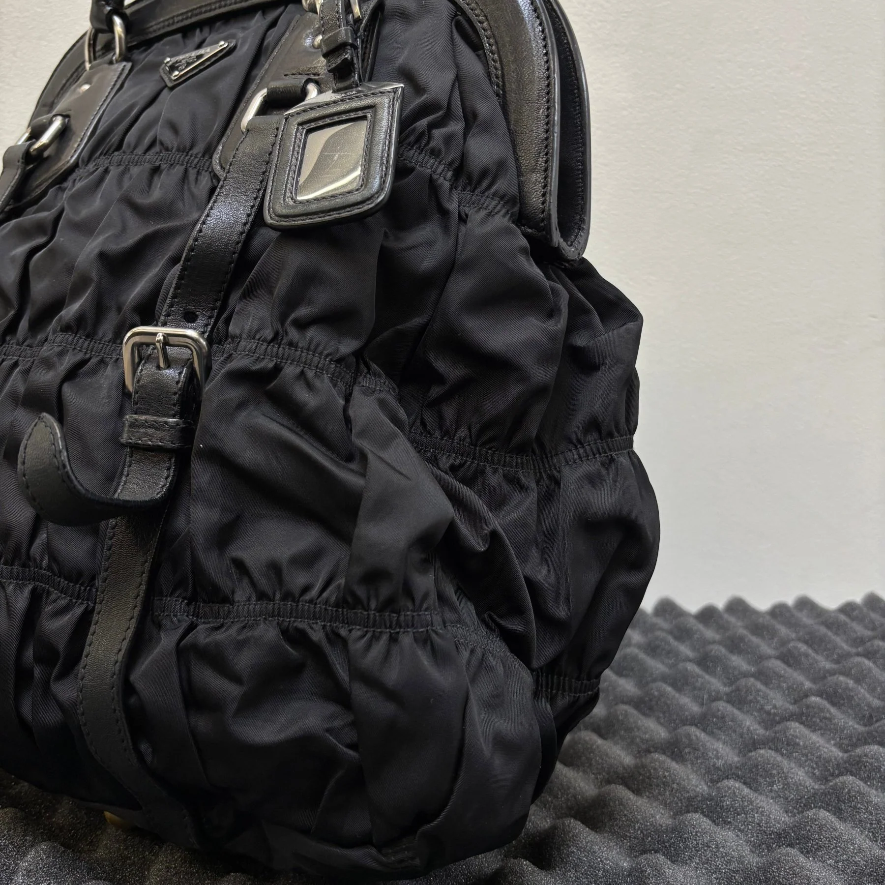 FW06 Prada Nylon Gaufre Hobo Bag - Image 7