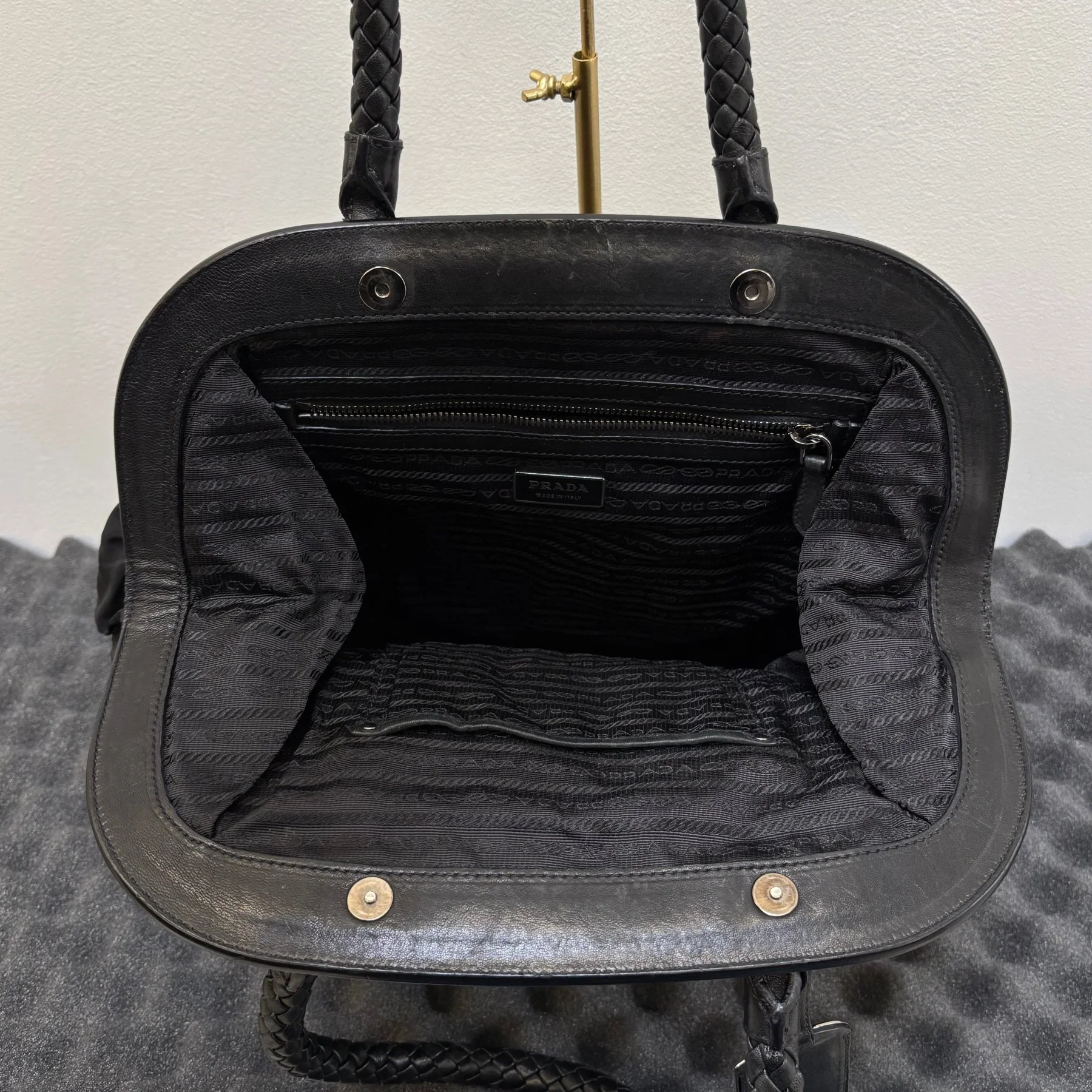 FW06 Prada Nylon Gaufre Hobo Bag - Image 8