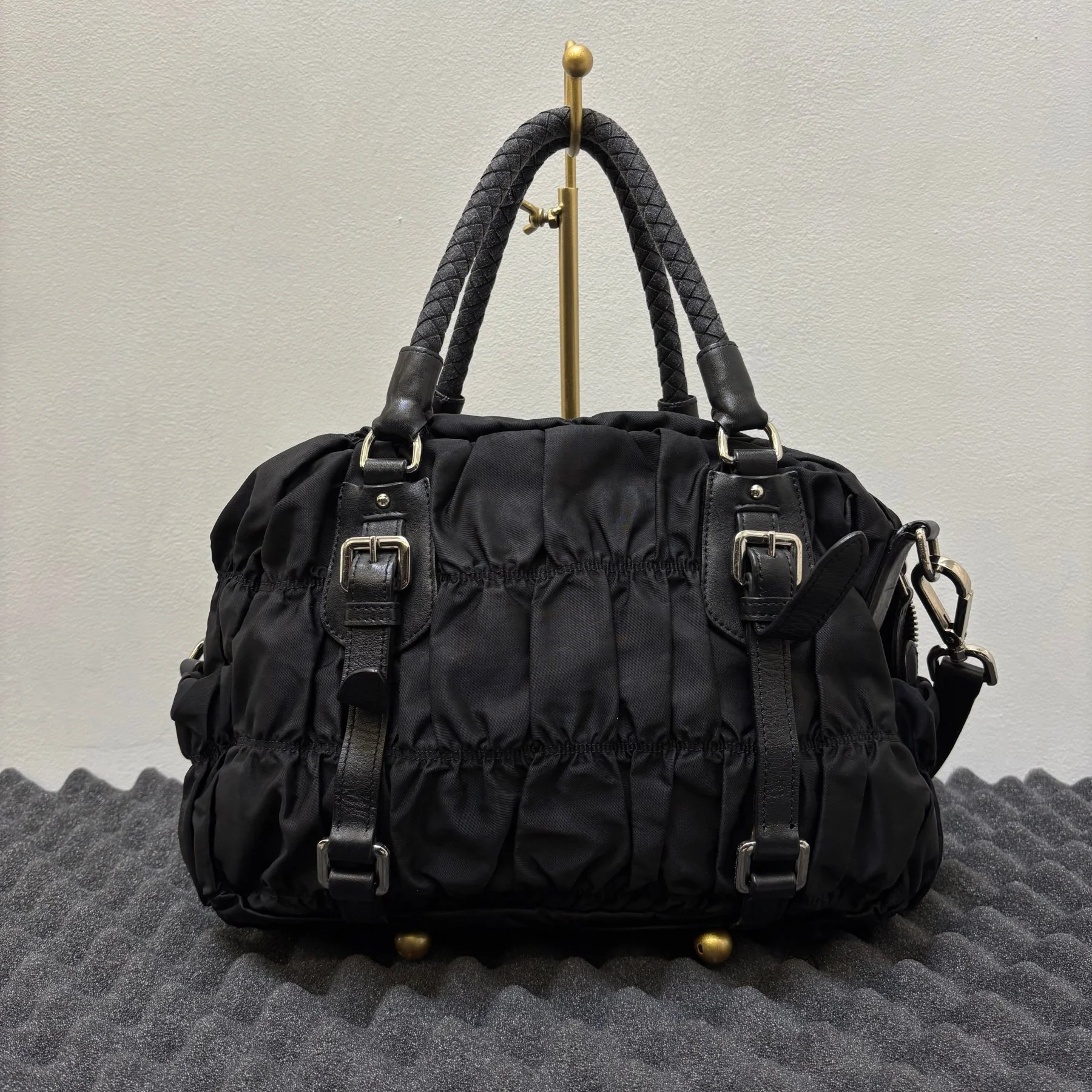 FW06 Prada Nylon Gaufre Mini Shoulder Bag - Image 2
