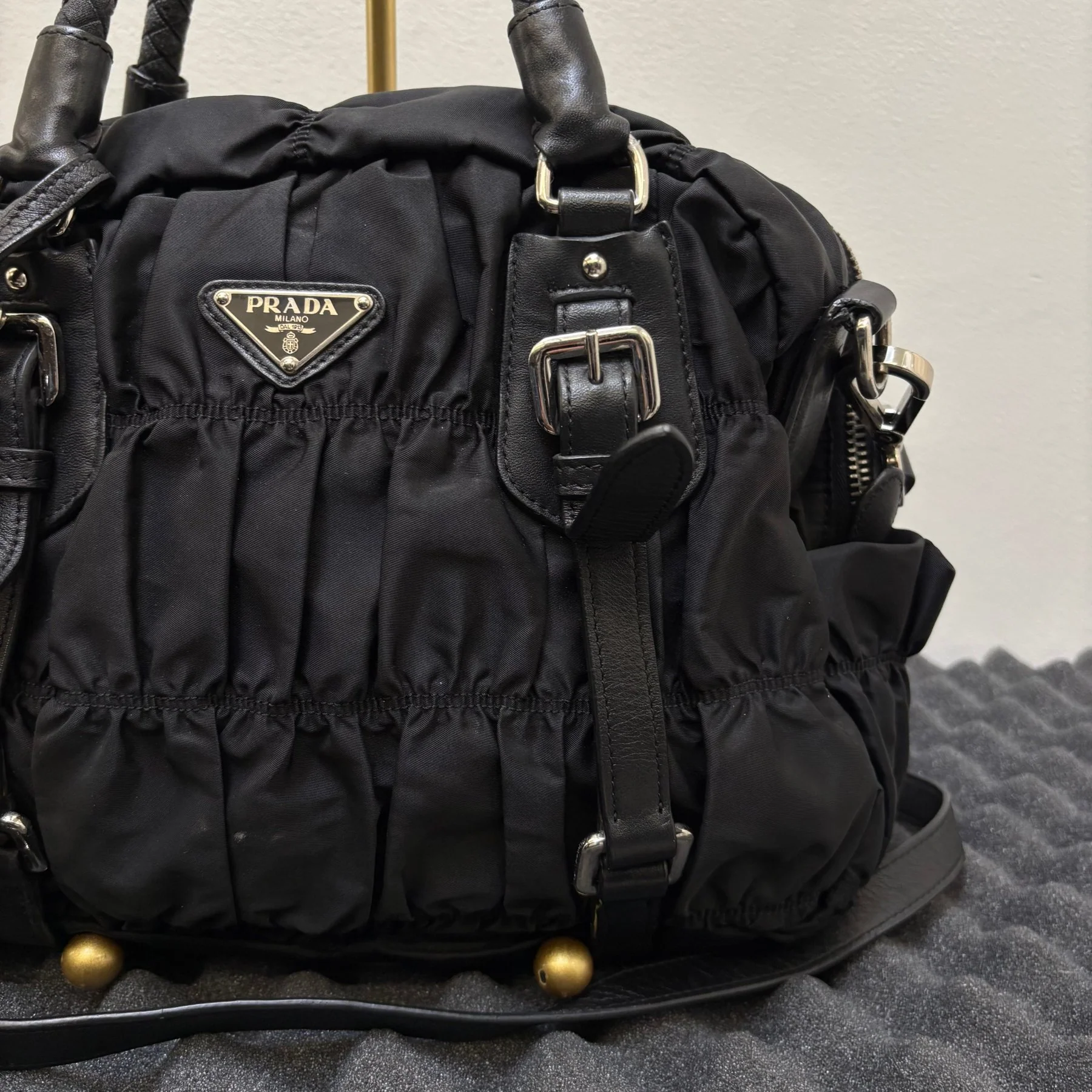 FW06 Prada Nylon Gaufre Mini Shoulder Bag - Image 4