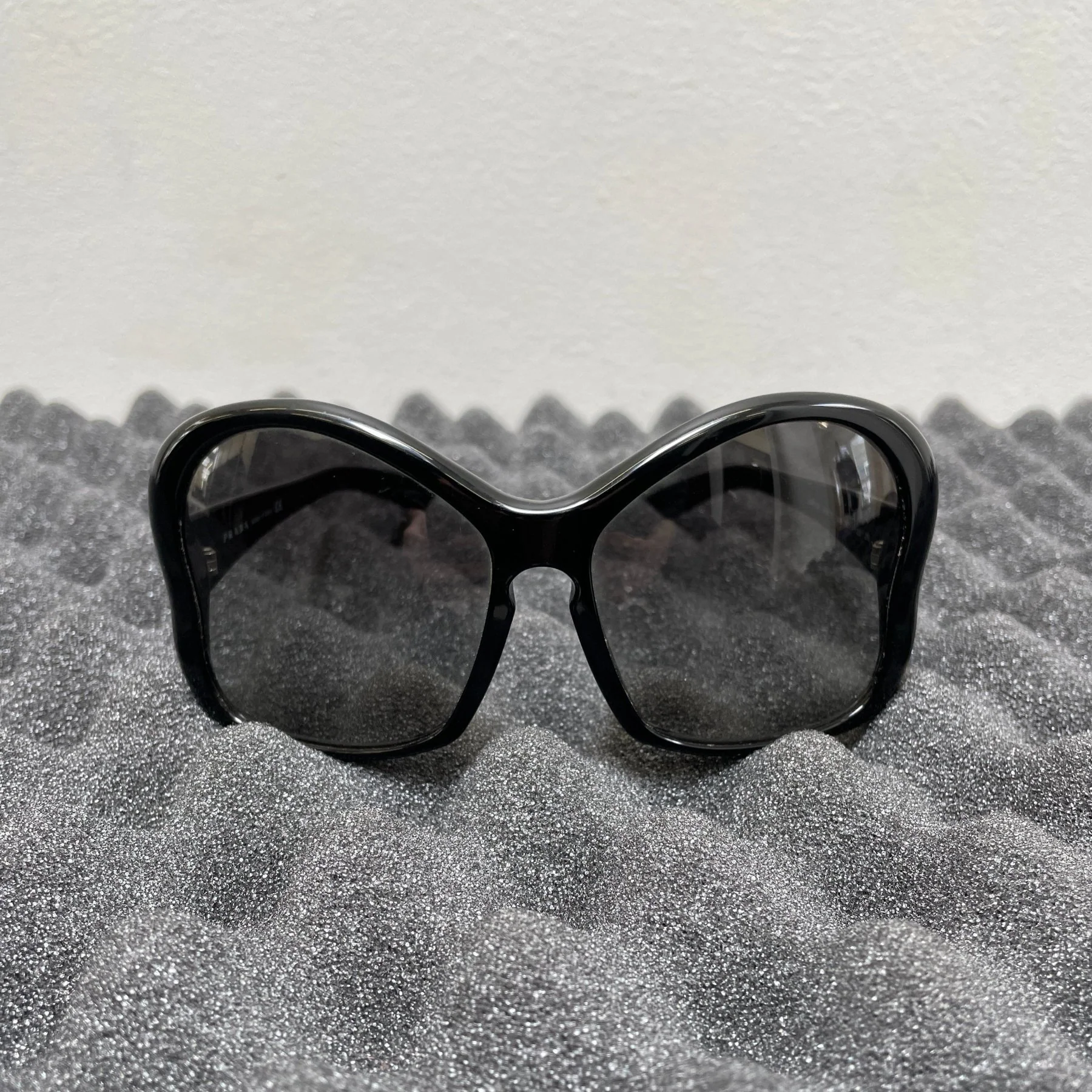 Prada SPR18I Butterfly Frame Black Sunglasses - Image 3