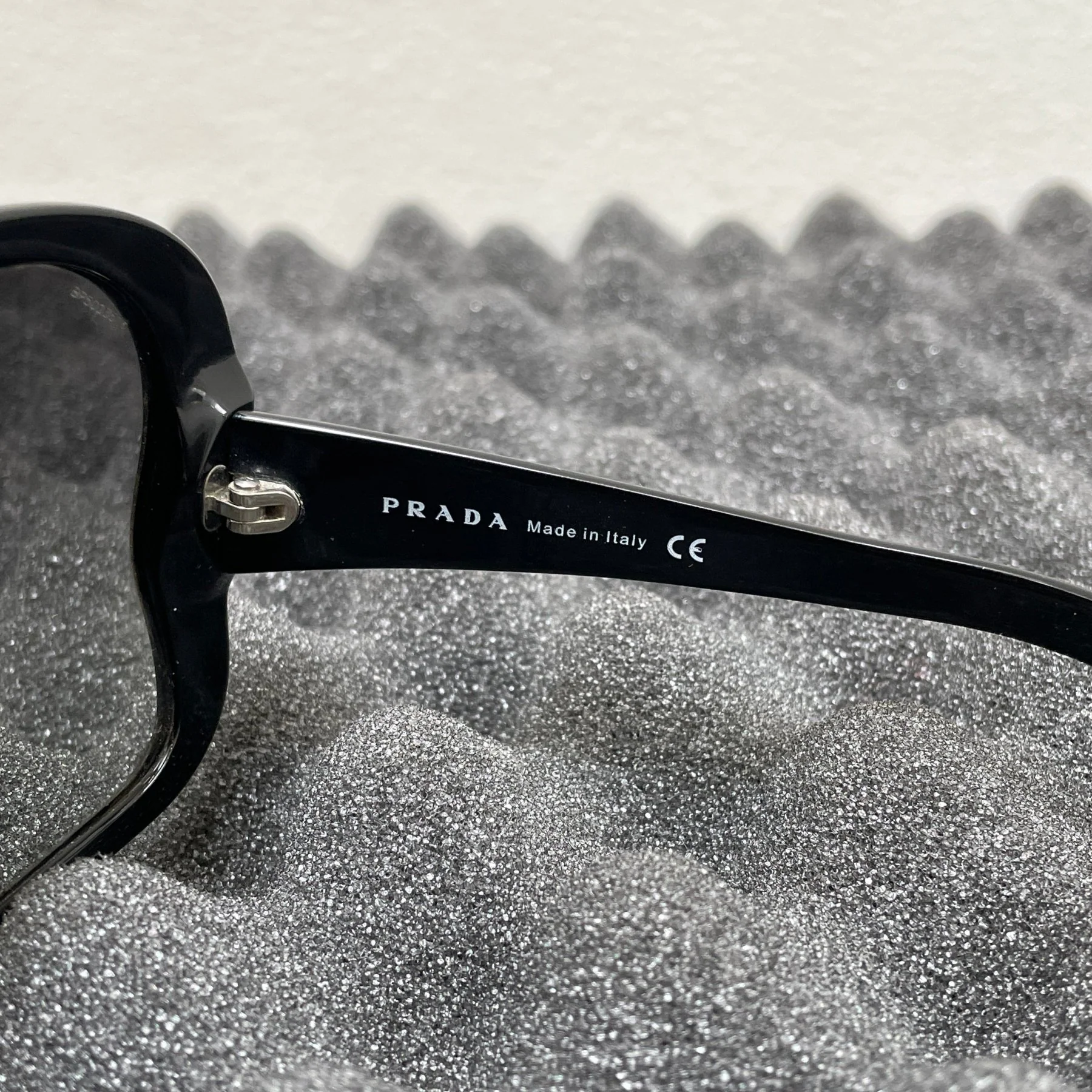 Prada SPR18I Butterfly Frame Black Sunglasses - Image 5