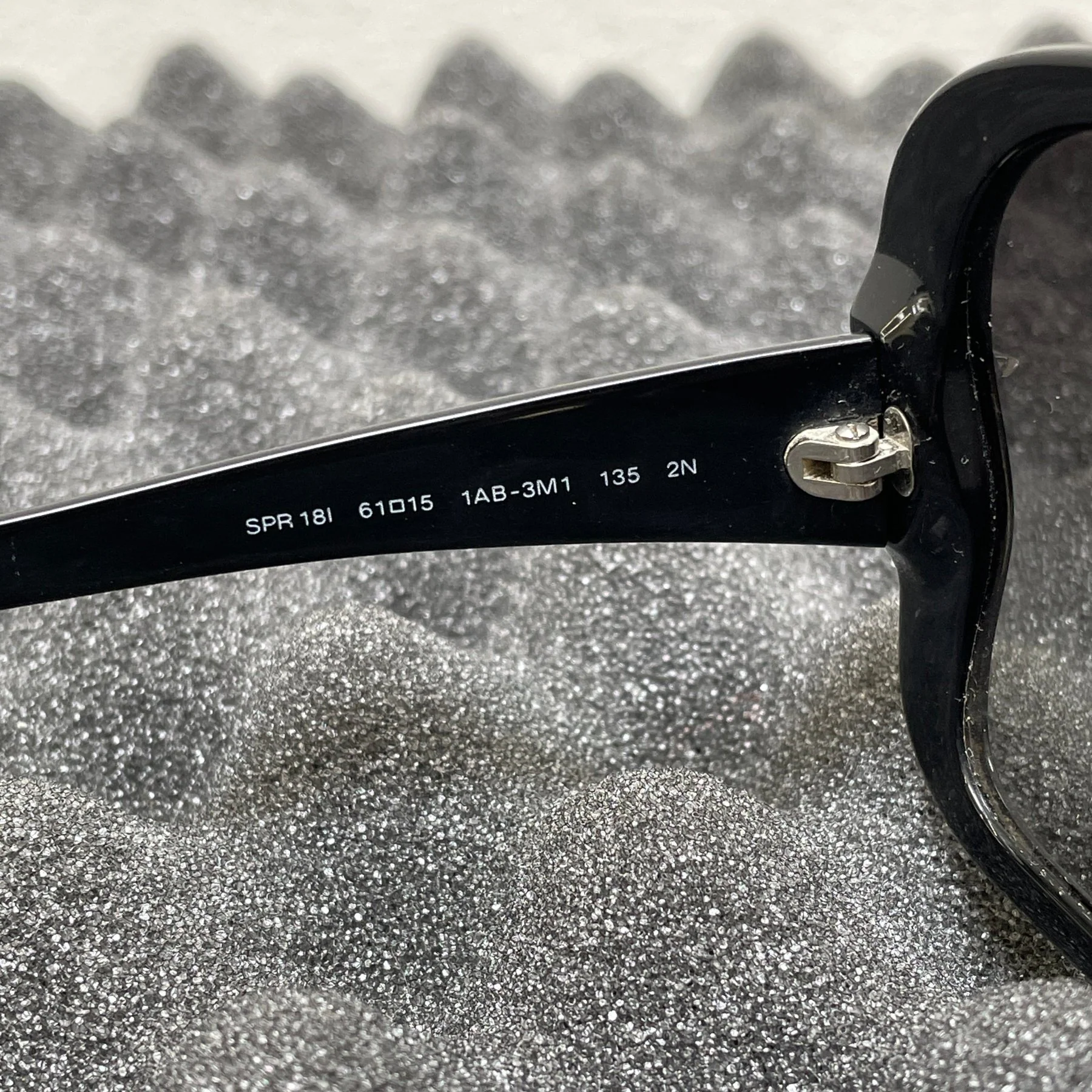 Prada SPR18I Butterfly Frame Black Sunglasses - Image 6