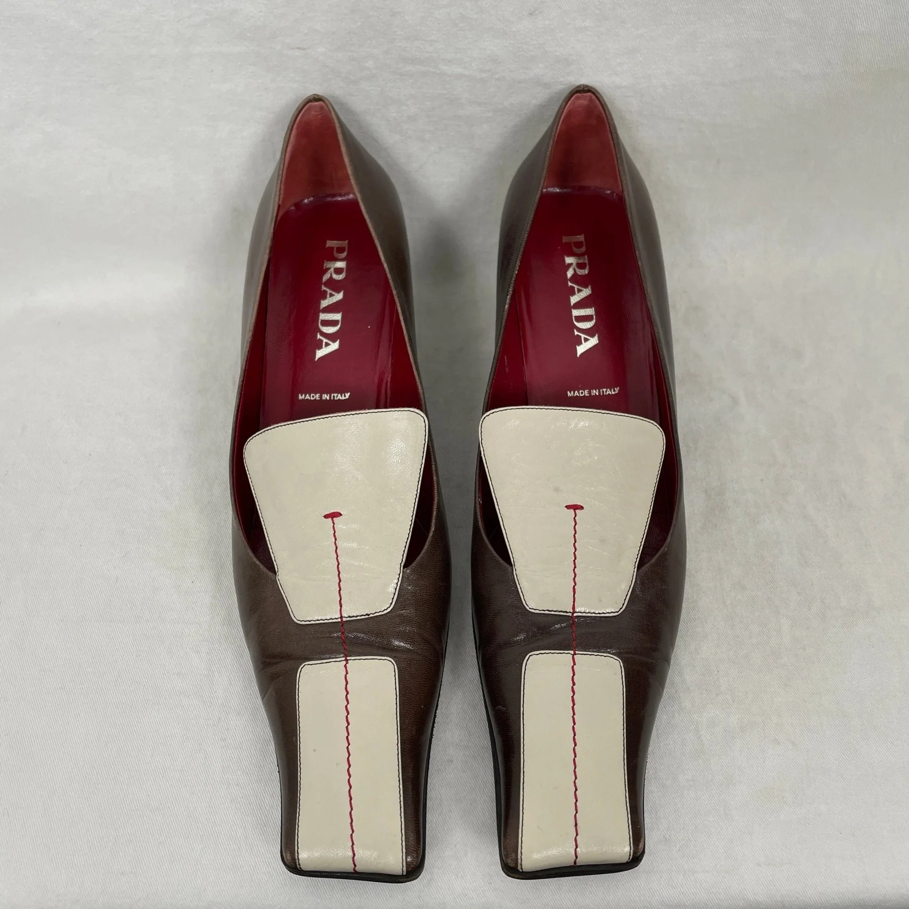 Prada Square Toe Kitten Heels - Image 7