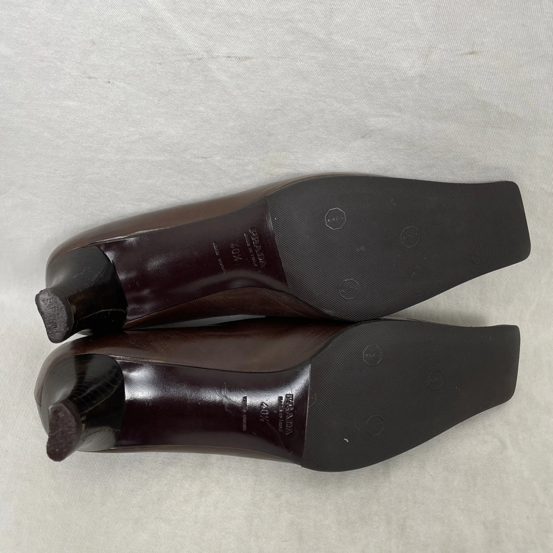 Prada Square Toe Kitten Heels - Image 8