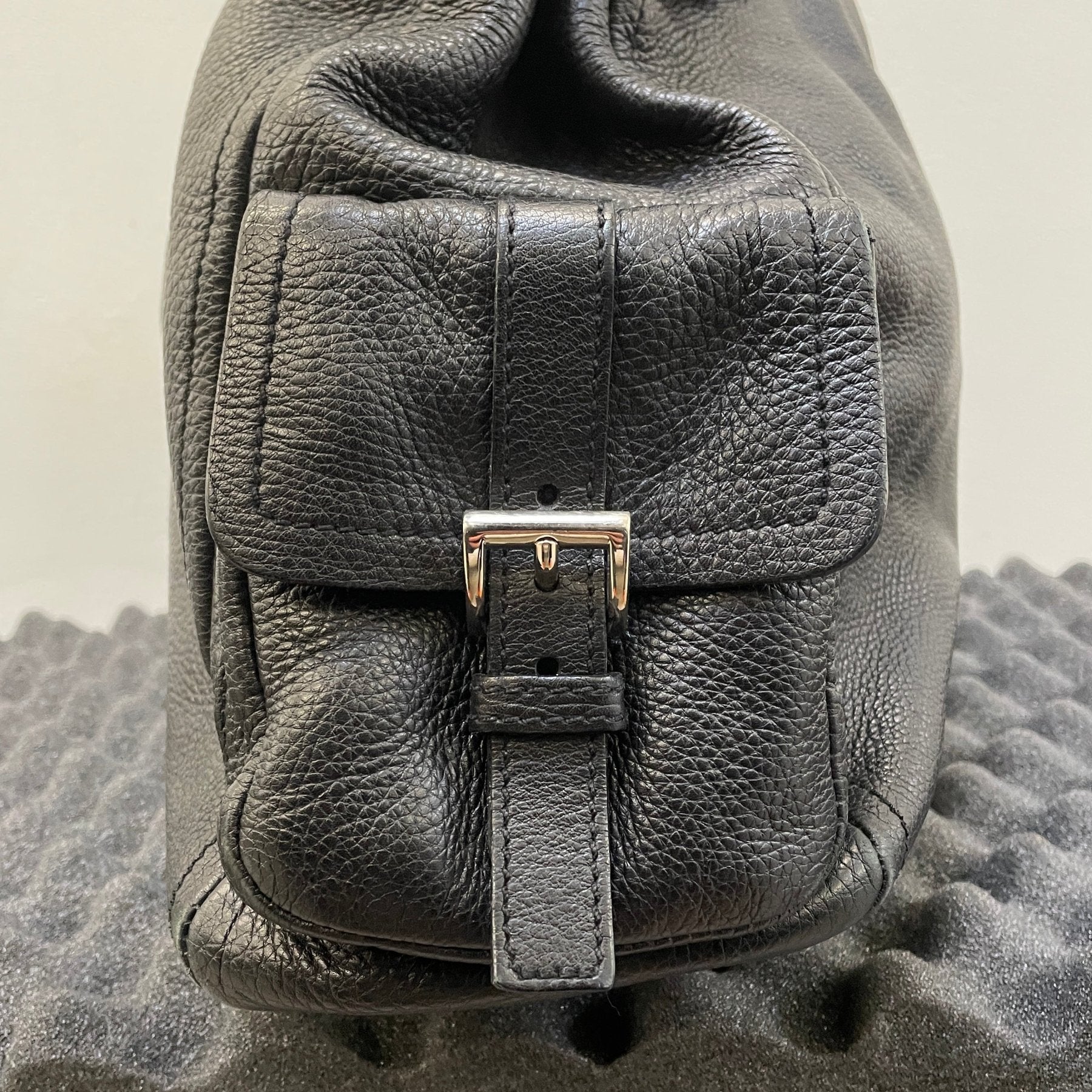 SS04 Prada Vitello Daino Side Pocket Leather Handbag - Image 8