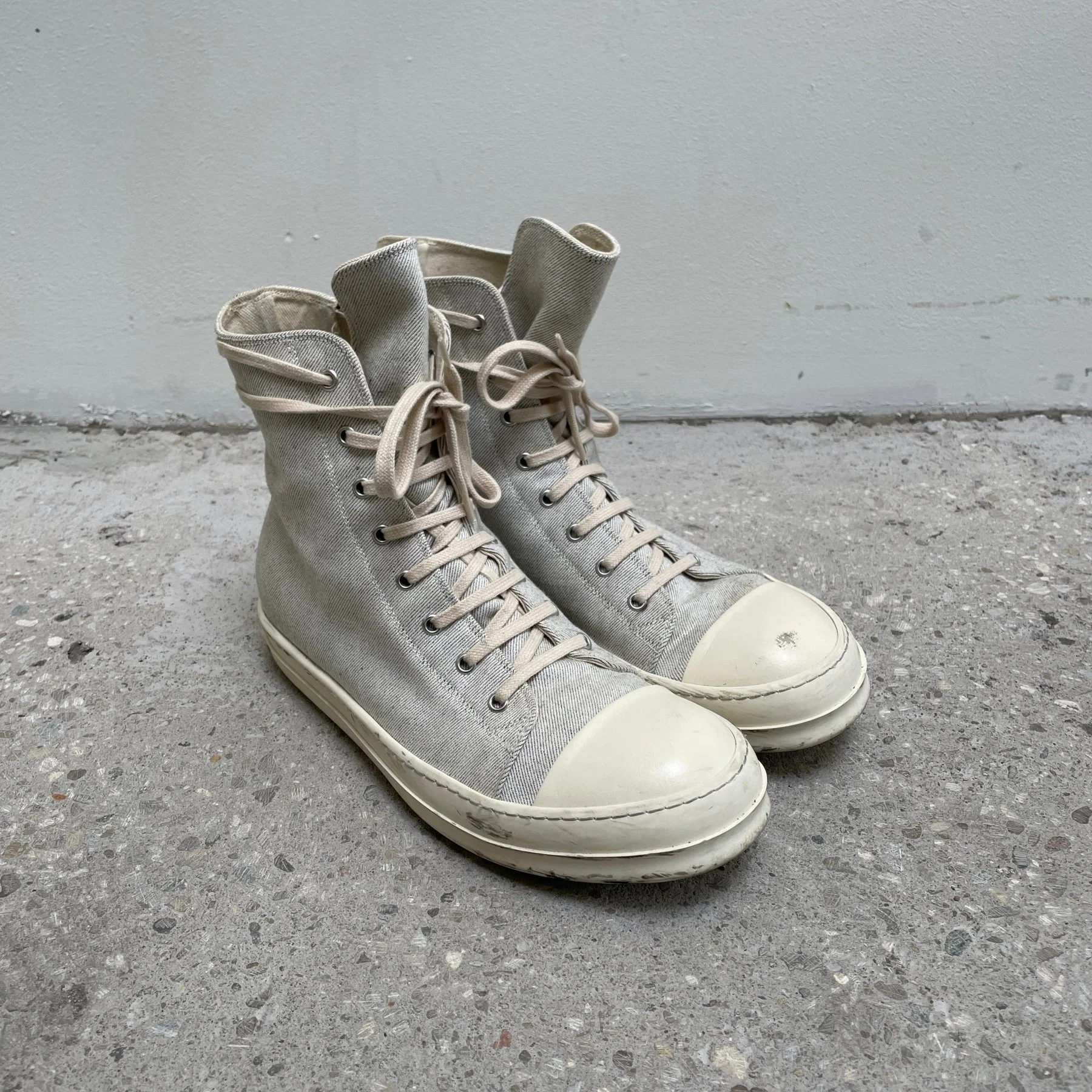Rick Owens DRKSHDW Milk Canvas Ramones