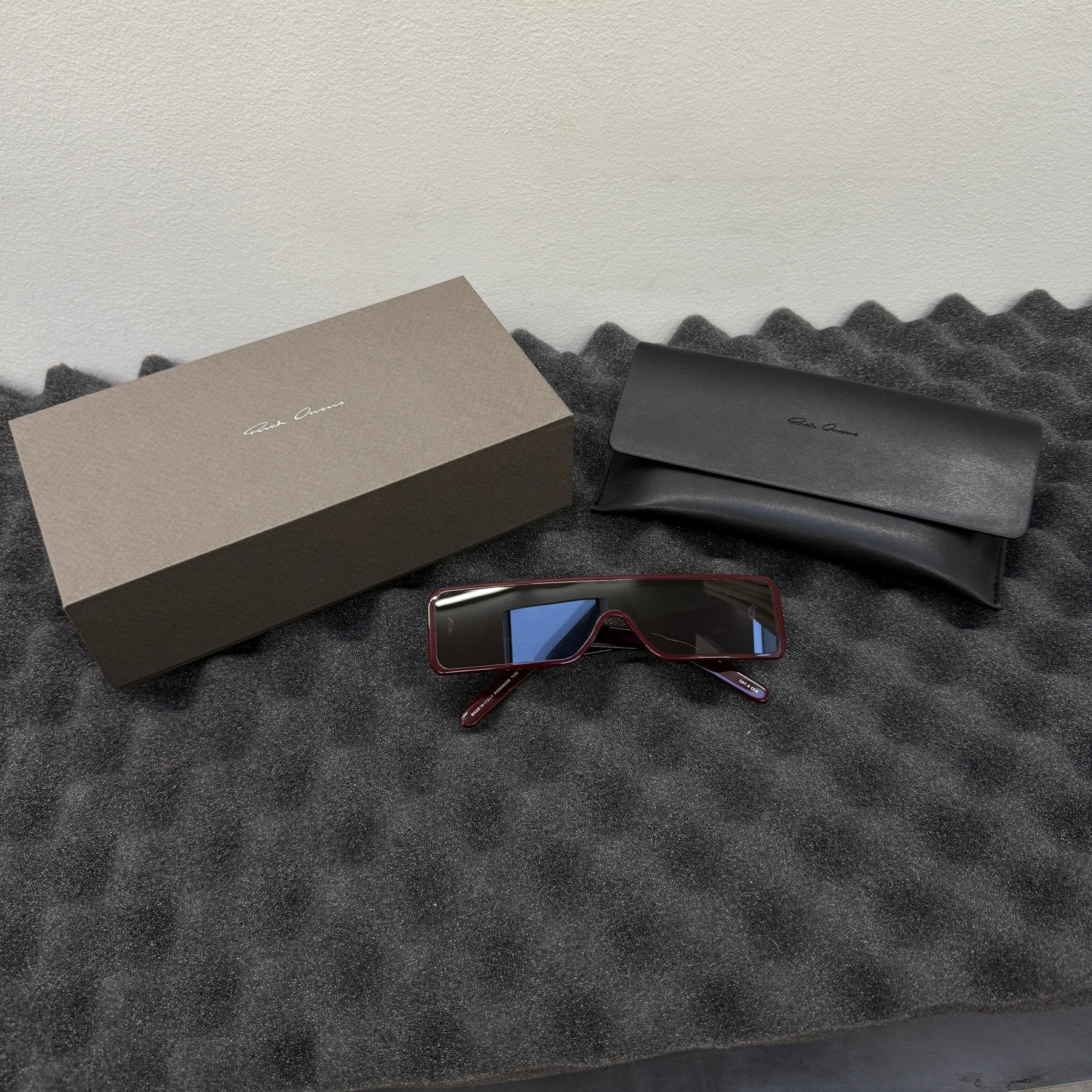 Rick Owens Geth Sunglasses Mahogany/Black - Image 6