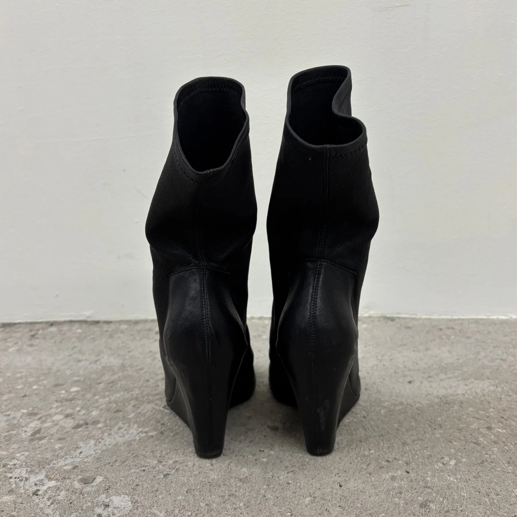 Rick Owens Larry Sock Open Toe Wedge Heels - Image 4