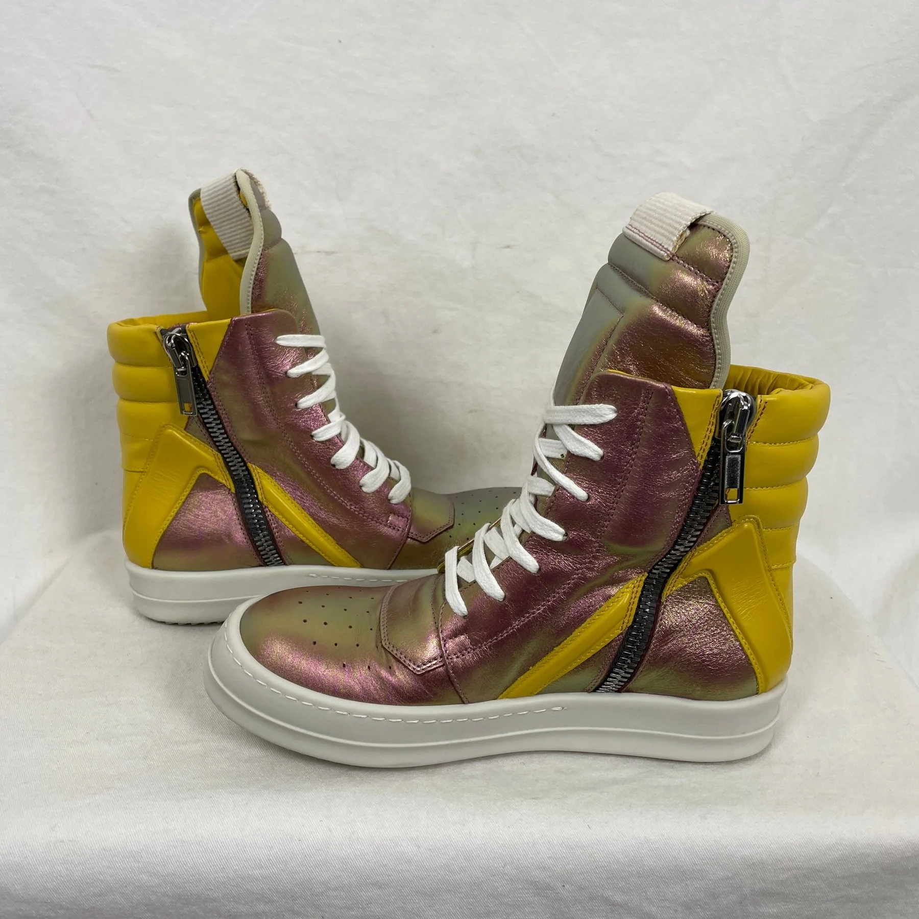 Rick Owens Pink Iridescent Geobasket - Image 5