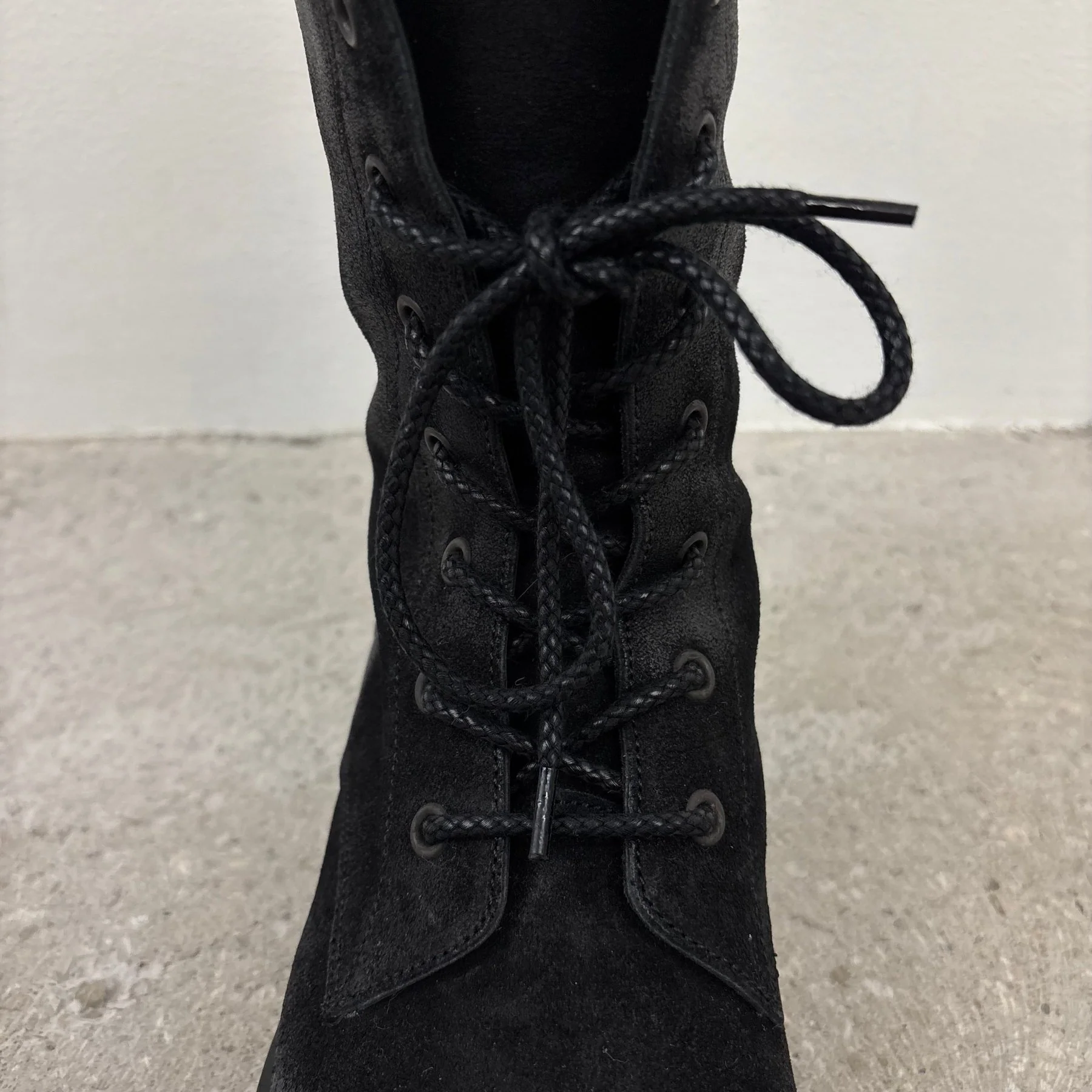 Shellac Cowhide Suede Leather Long Boots - Image 8