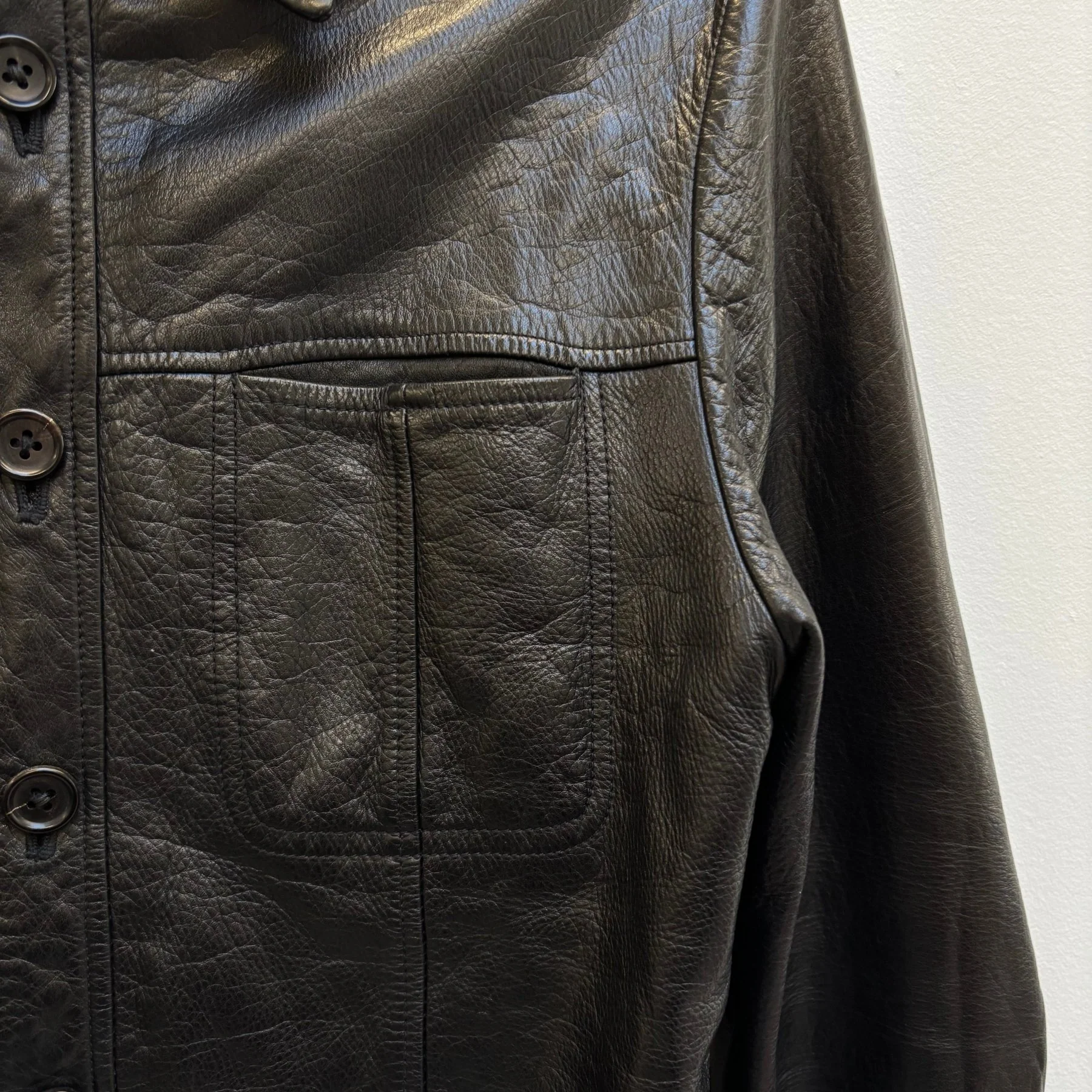 5351 Pour Les Hommes Leather Shirt Jacket - Image 4