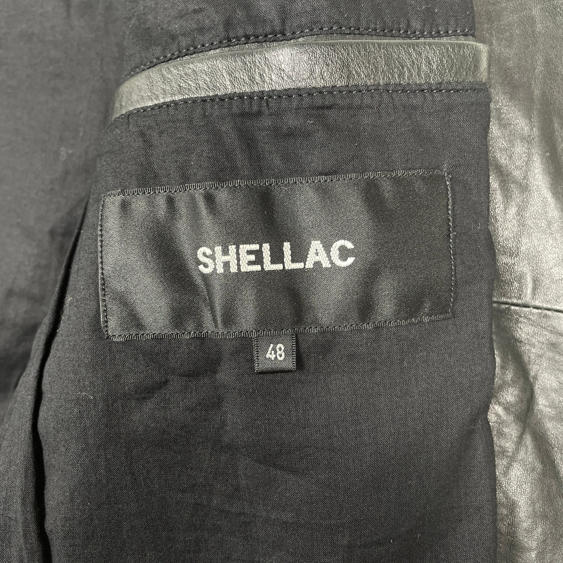 00s Shellac Leather Zip Jacket - Image 7