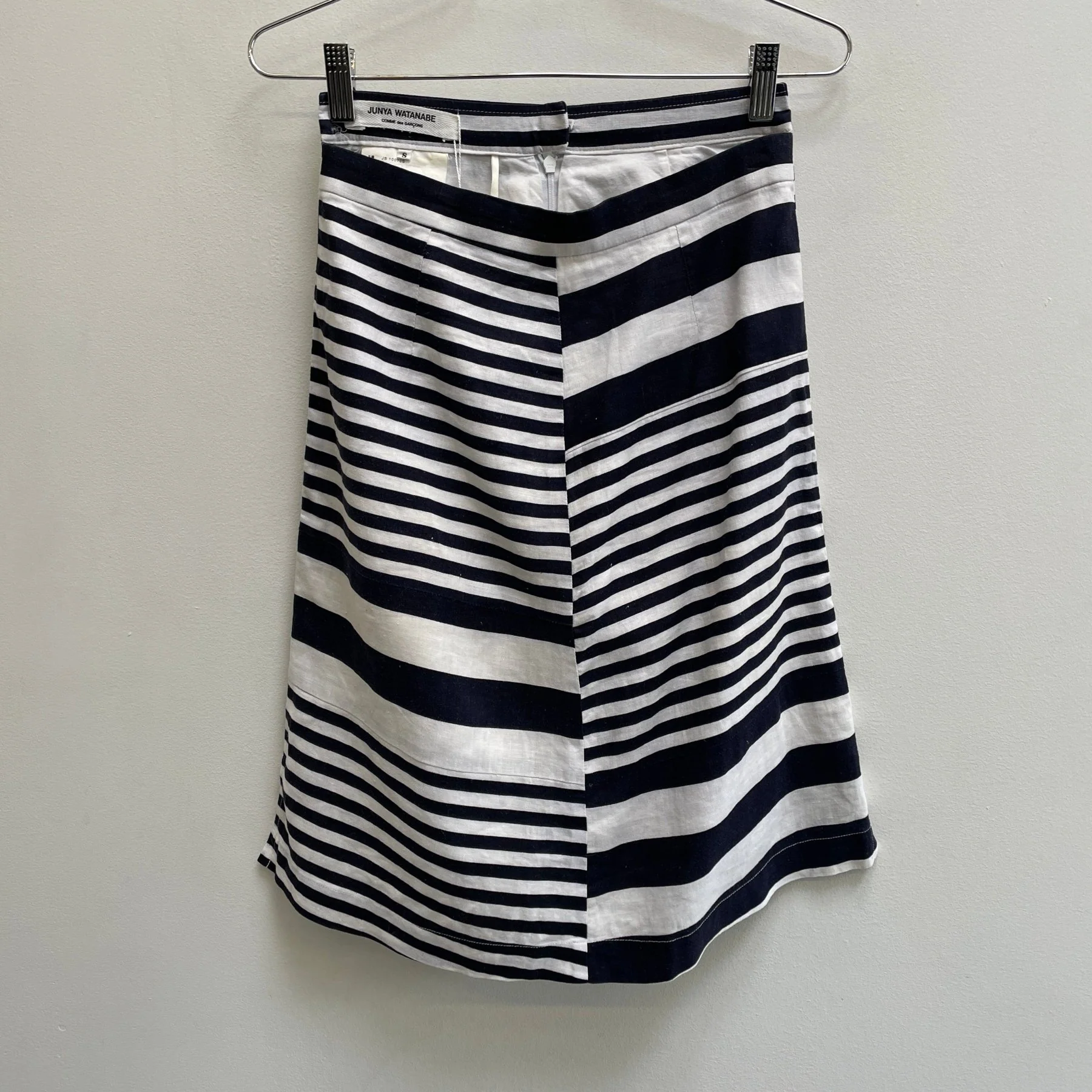 SS00 Junya Watanabe Blocked Striped Midi Skirt