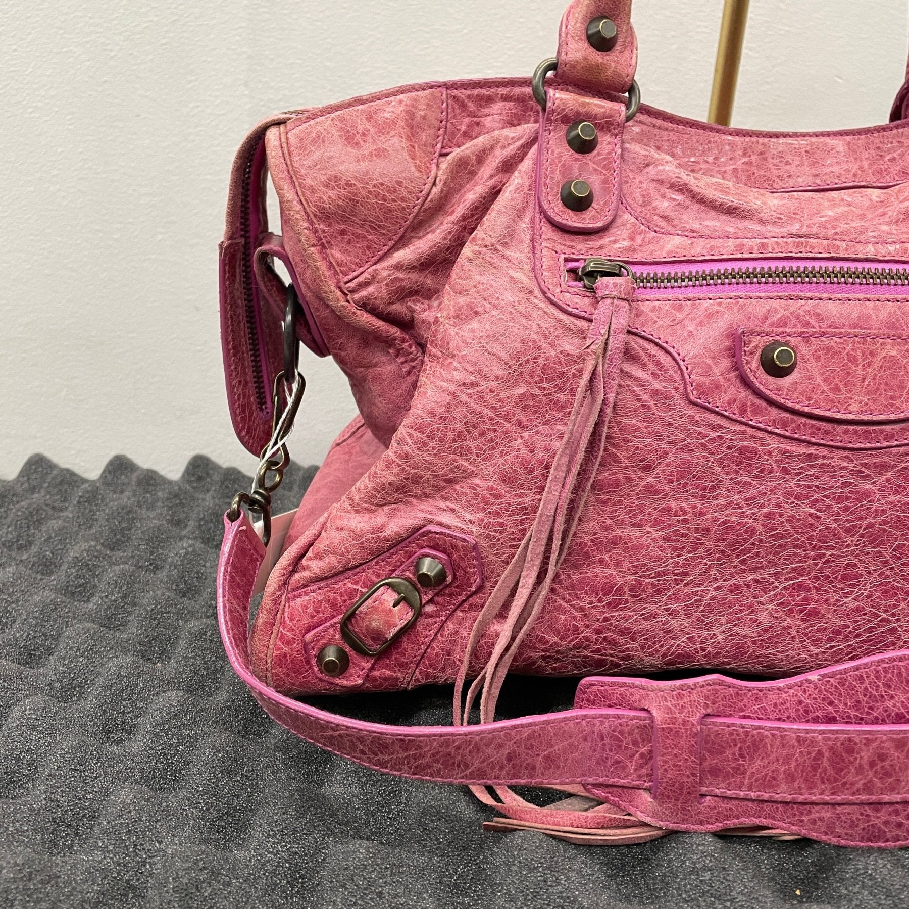 SS08 Balenciaga City Bag (Hot Pink) - Image 4