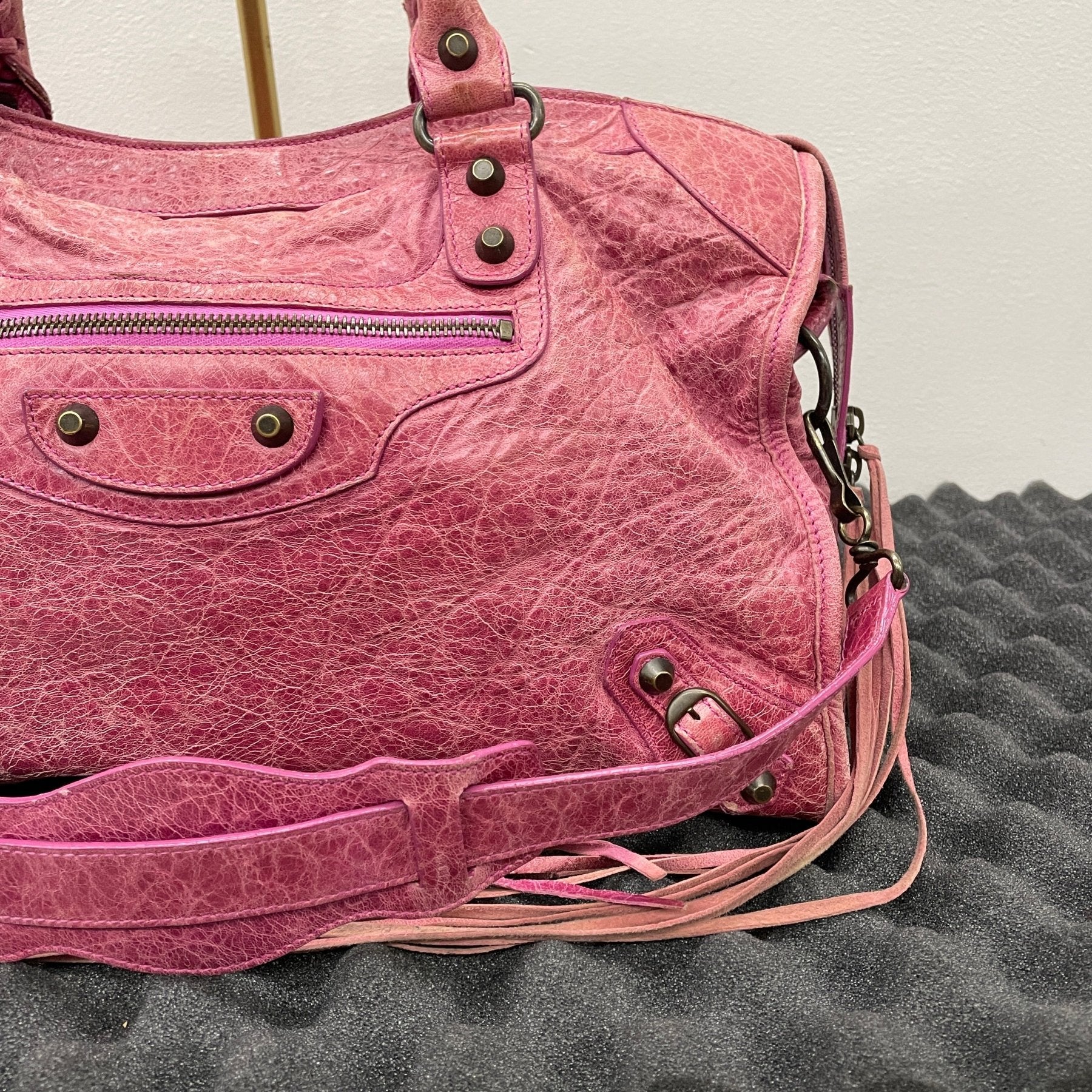 SS08 Balenciaga City Bag (Hot Pink) - Image 5
