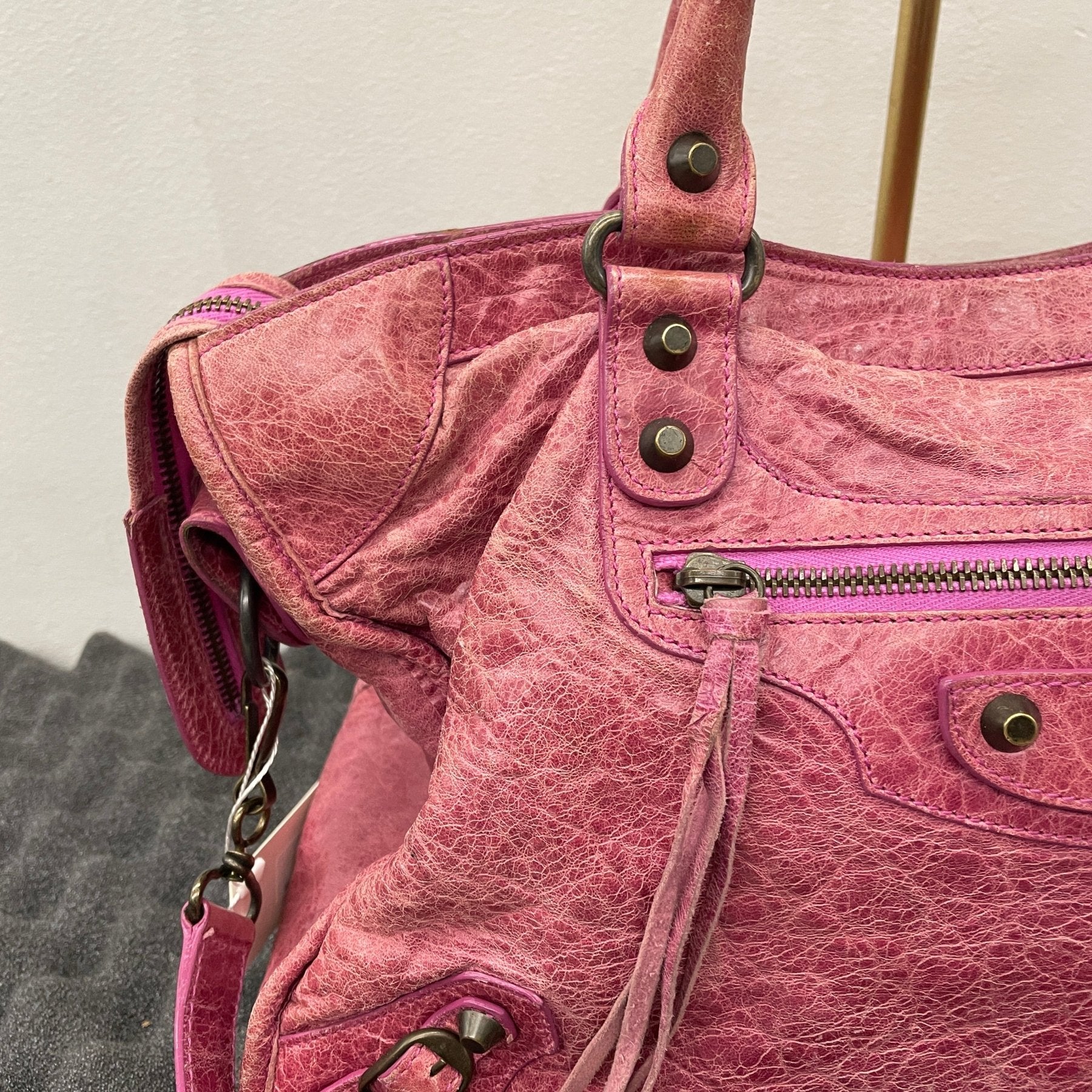 SS08 Balenciaga City Bag (Hot Pink) - Image 8