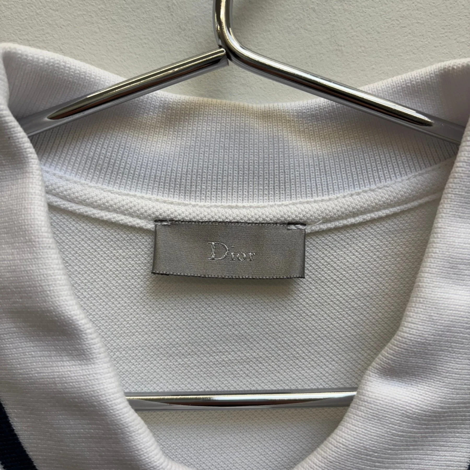 SS08 Dior Homme Bee Embroidered Polo T-Shirt - Image 7
