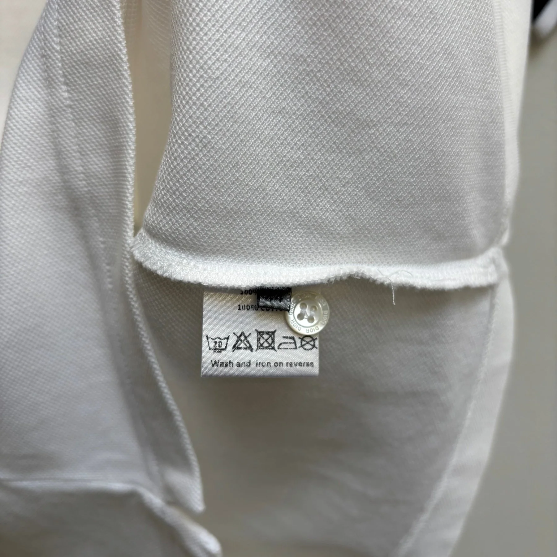 SS08 Dior Homme Bee Embroidered Polo T-Shirt - Image 8