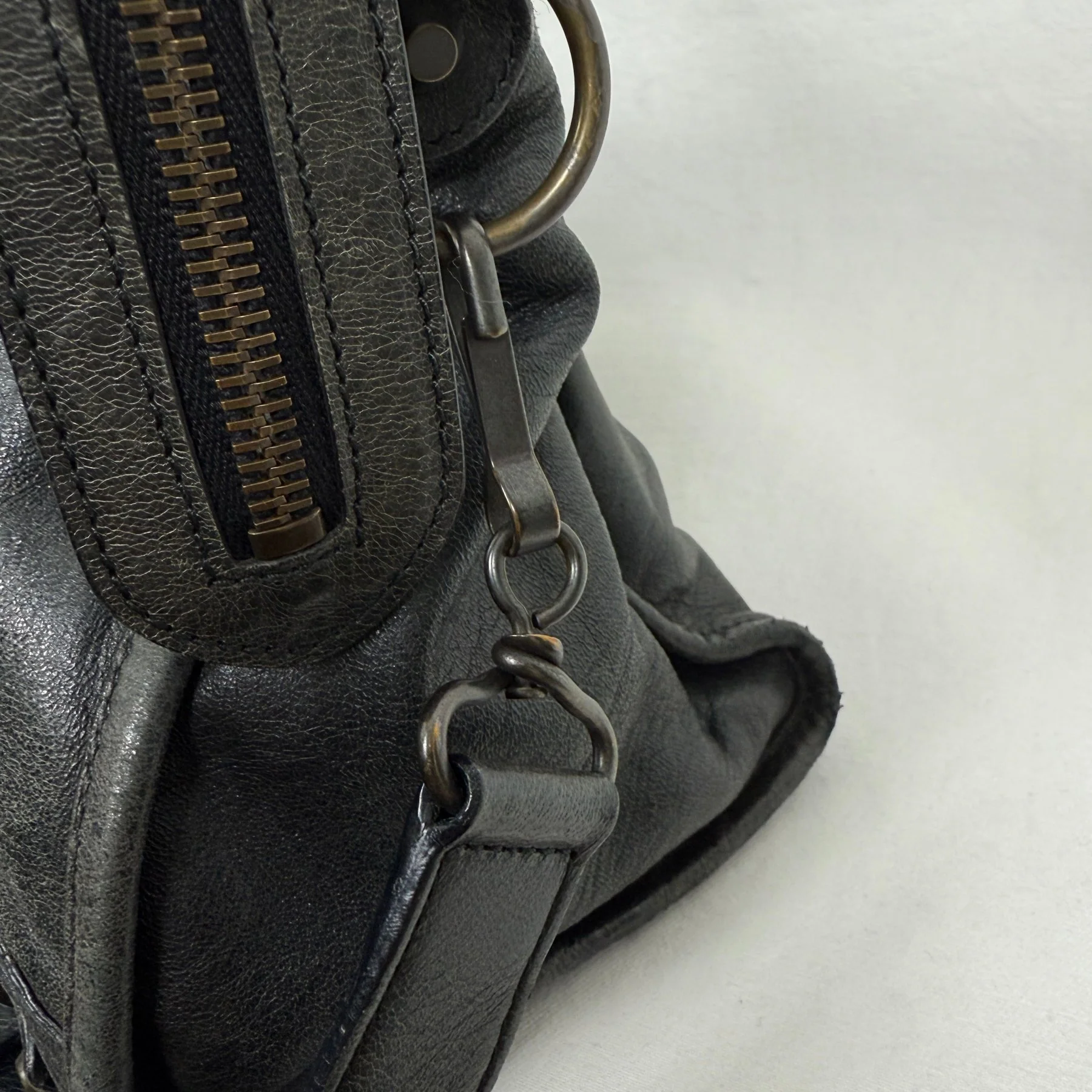 SS10 Balenciaga City Bag By Nicolas Gesquiere In Gun Metal - Image 10