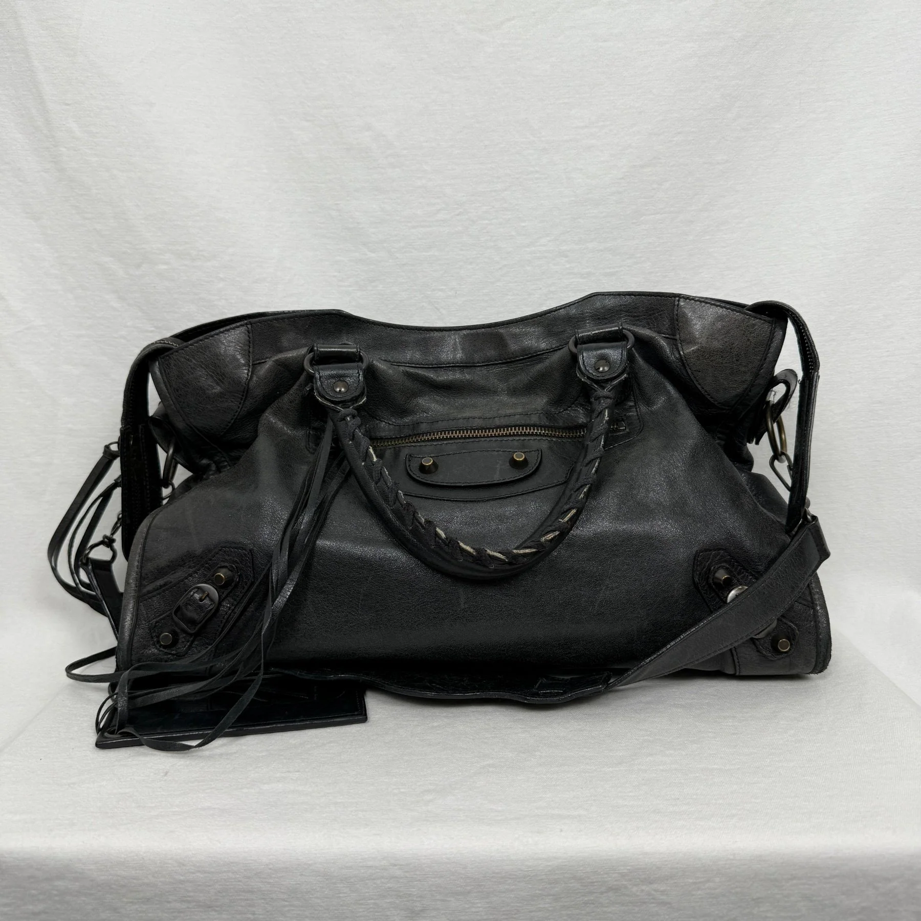 SS10 Balenciaga City Bag By Nicolas Gesquiere In Gun Metal - Image 3