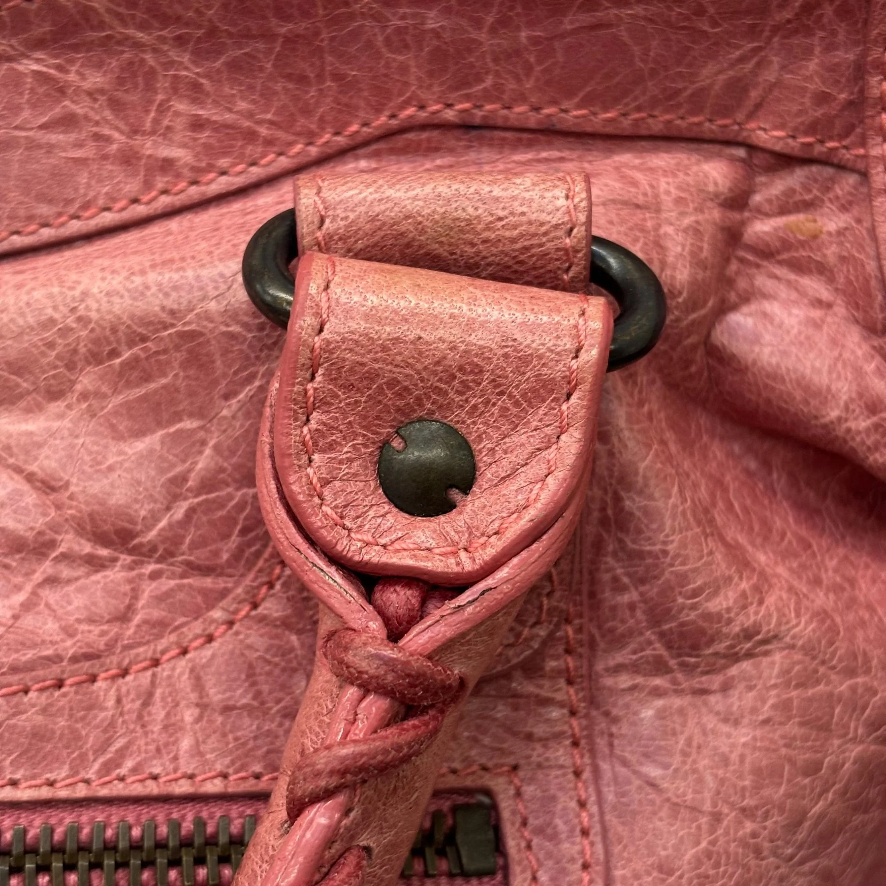 SS09 Balenciaga Pink City Leather Bag - Image 20