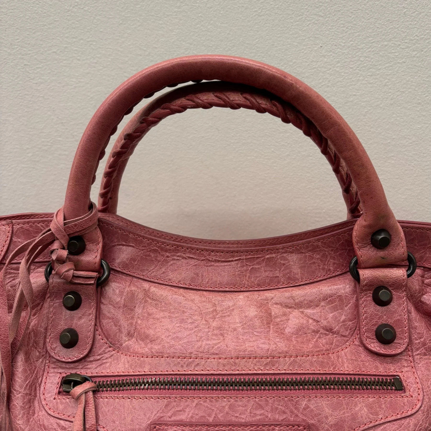 SS09 Balenciaga Pink City Leather Bag - Image 3