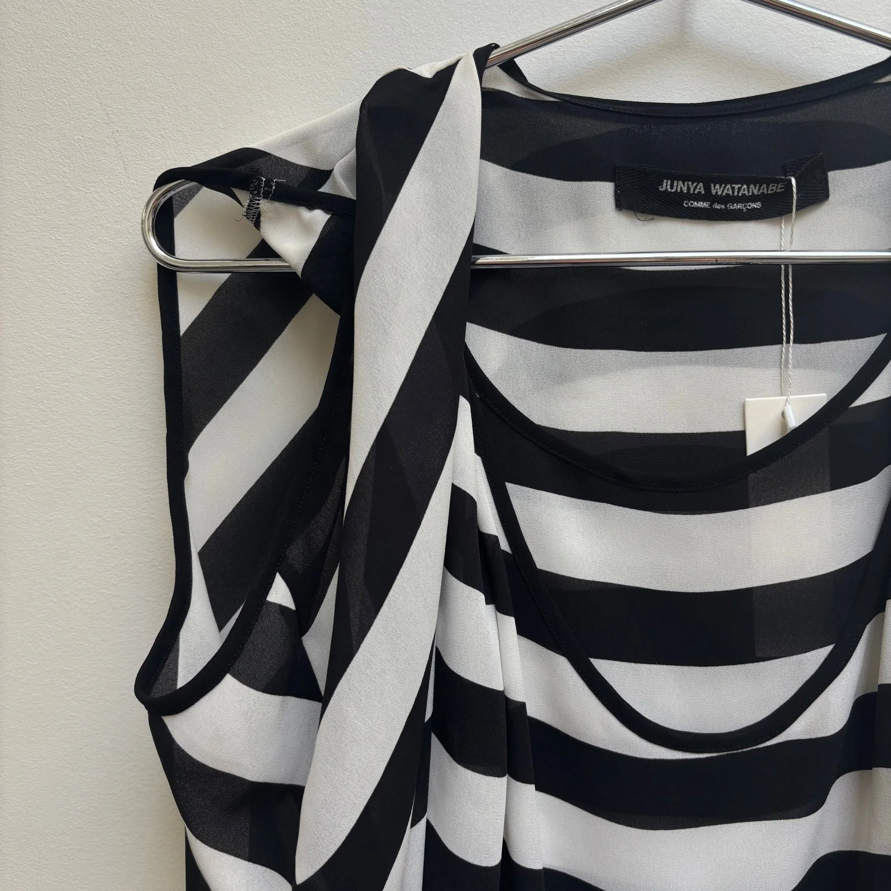 SS09 Junya Watanabe Striped Draped Top - Image 3