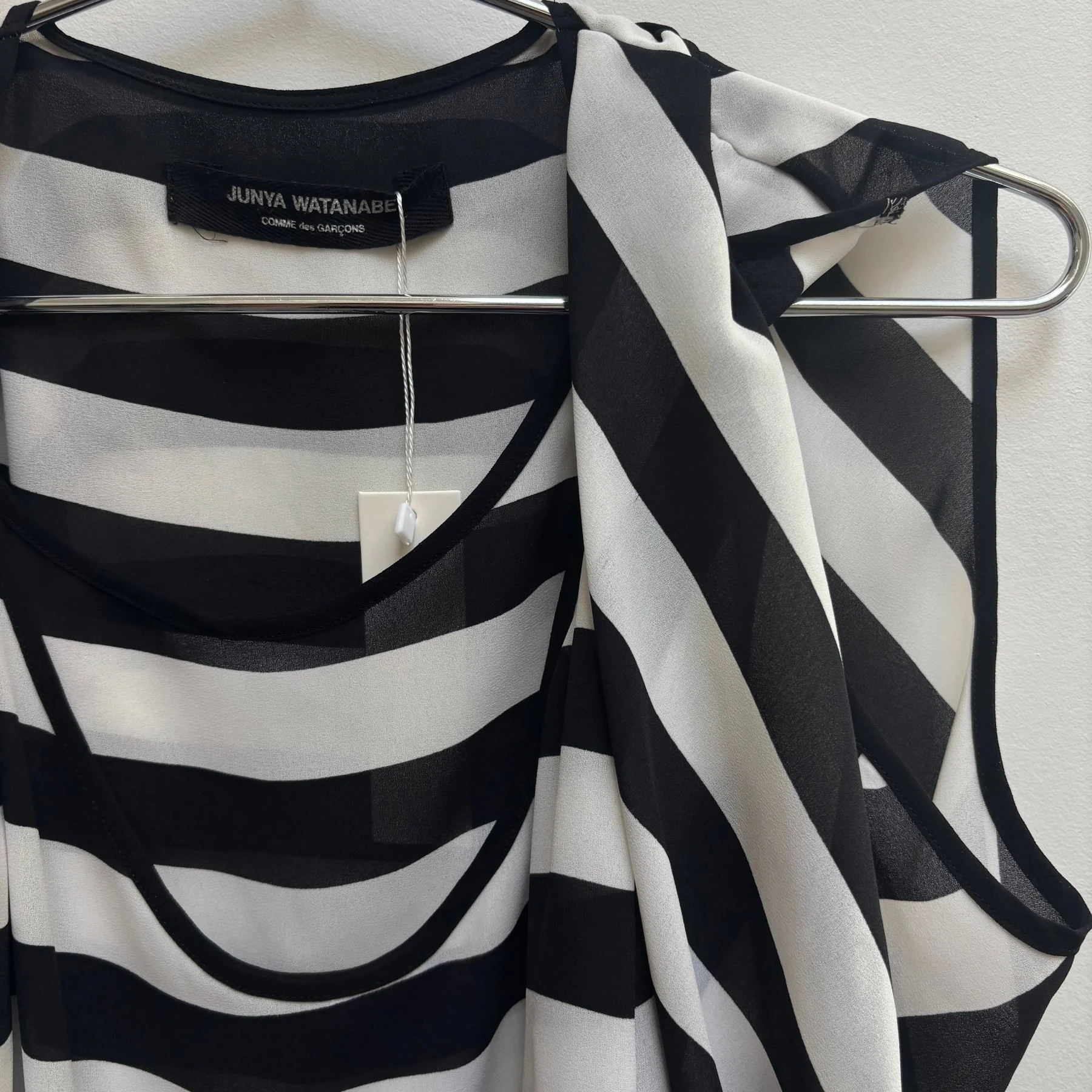 SS09 Junya Watanabe Striped Draped Top - Image 4