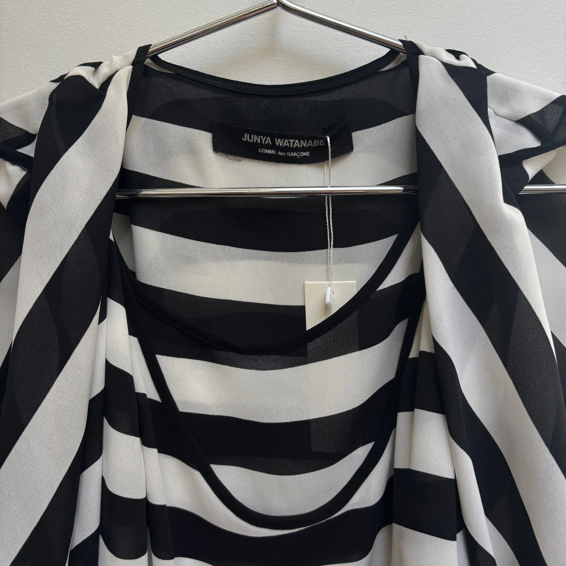 SS09 Junya Watanabe Striped Draped Top - Image 5