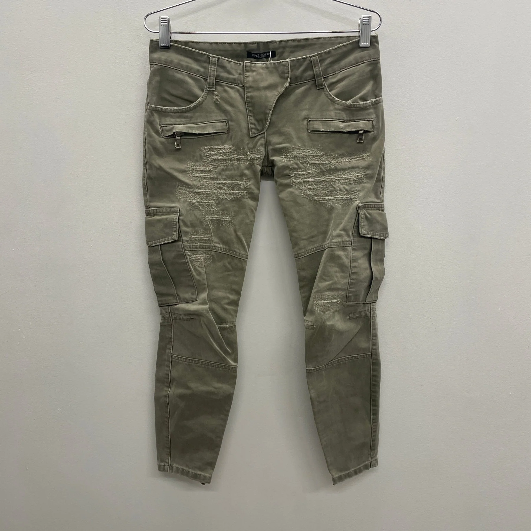 SS10 Balmain by Christophe Decarnin Distressed Biker Jeans